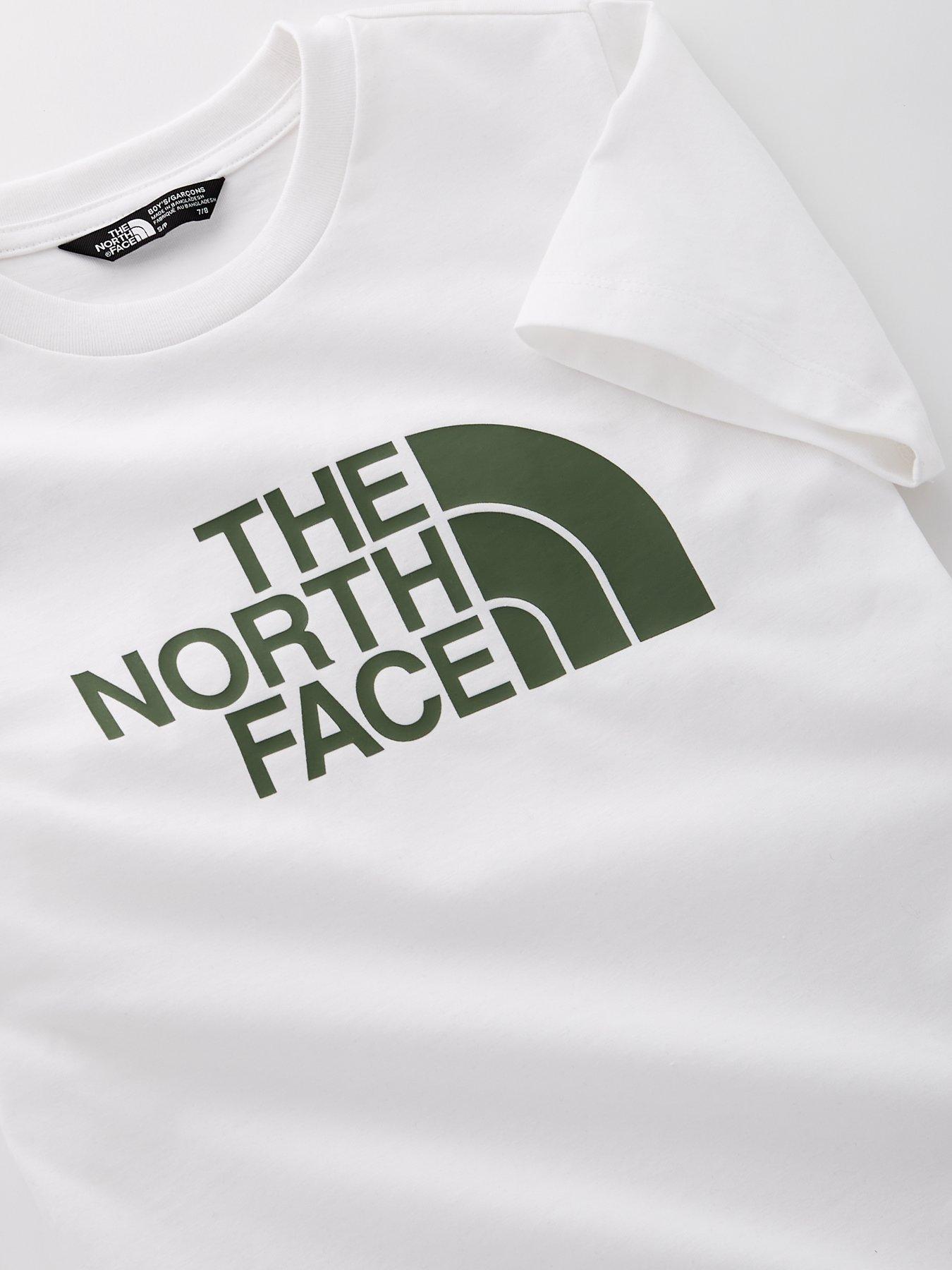 Image 3 of 4 of THE NORTH FACE Boy's Short Sleeve Easy Tee - White/Green