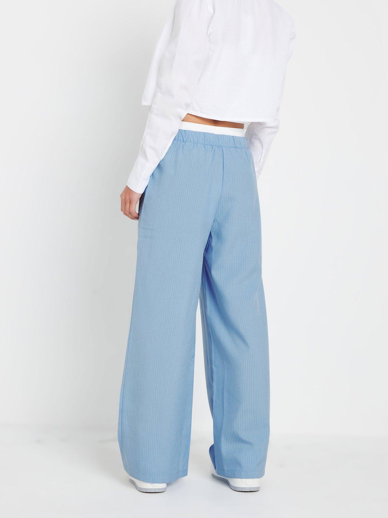 pixiegirl-petite-pinstripe-wide-leg-trousers-bluestillFront