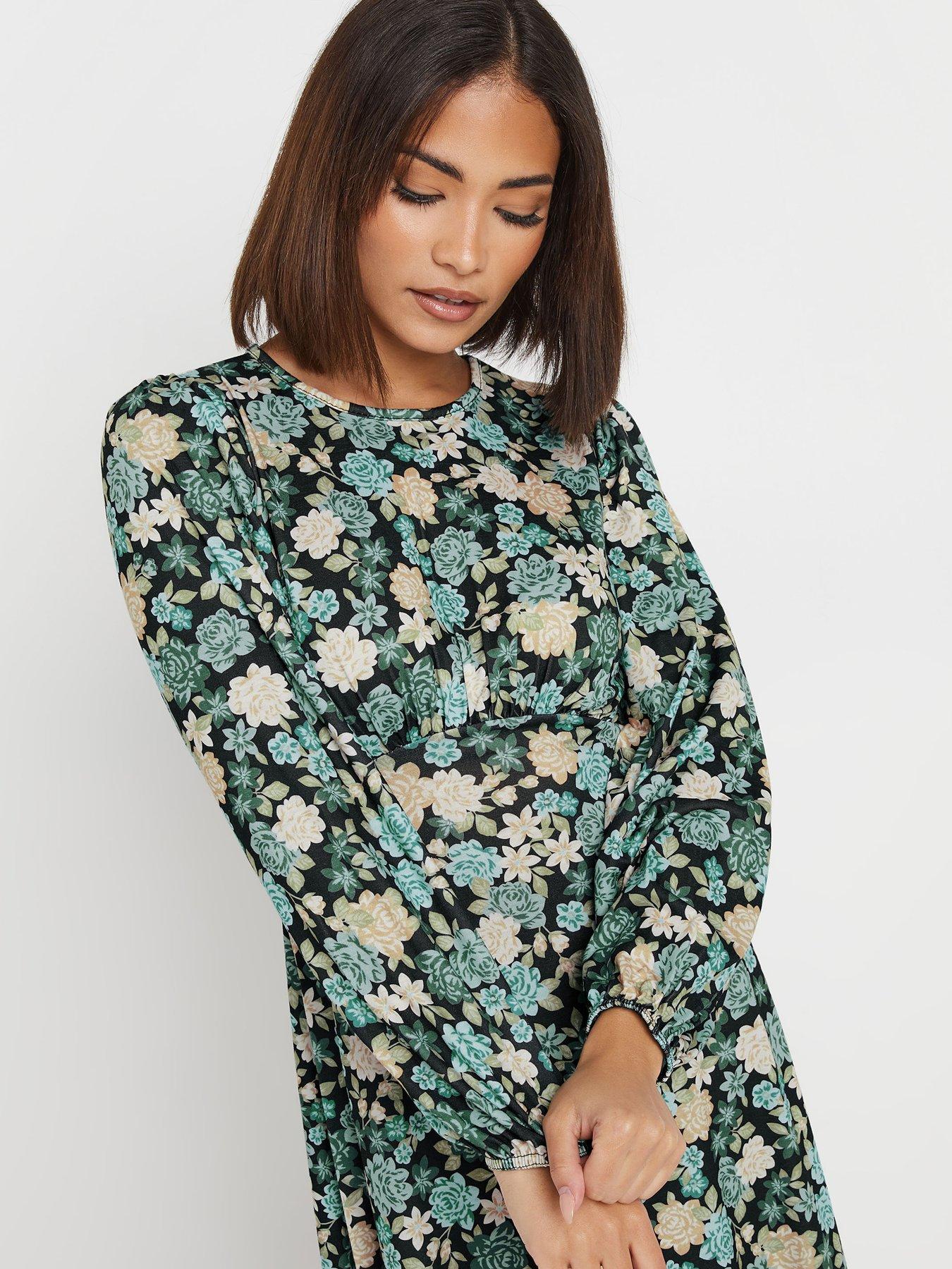 pixiegirl-petite-floral-empire-long-sleeve-midi-dress-greenoutfit