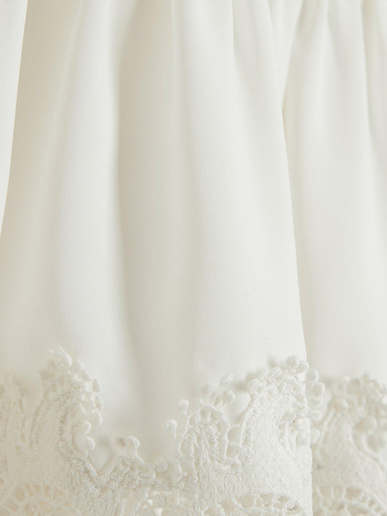 Image 5 of 5 of River Island Pintuck Detail Peplum Blouse - White