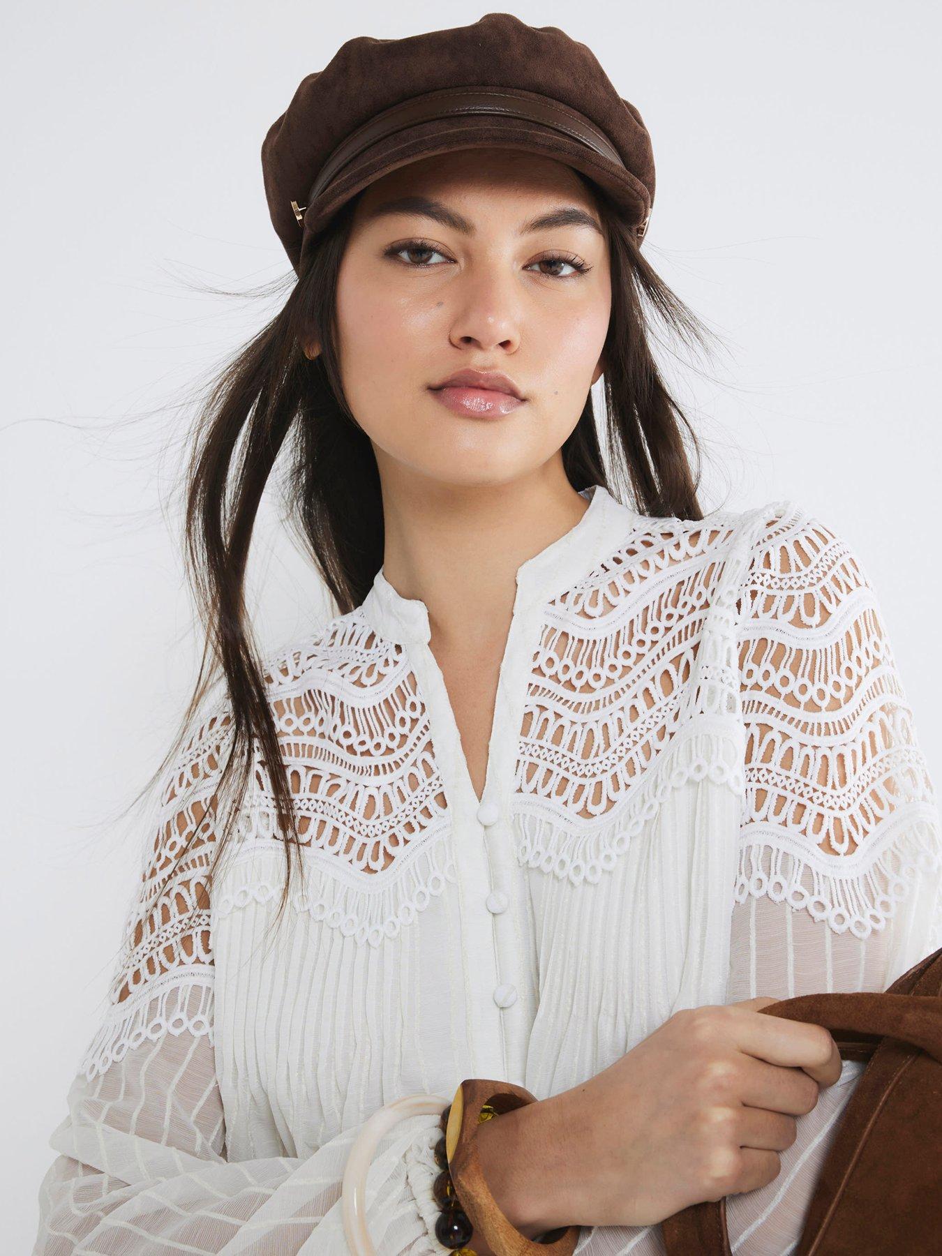 Image 4 of 4 of River Island Frill Yoke Blouse - White