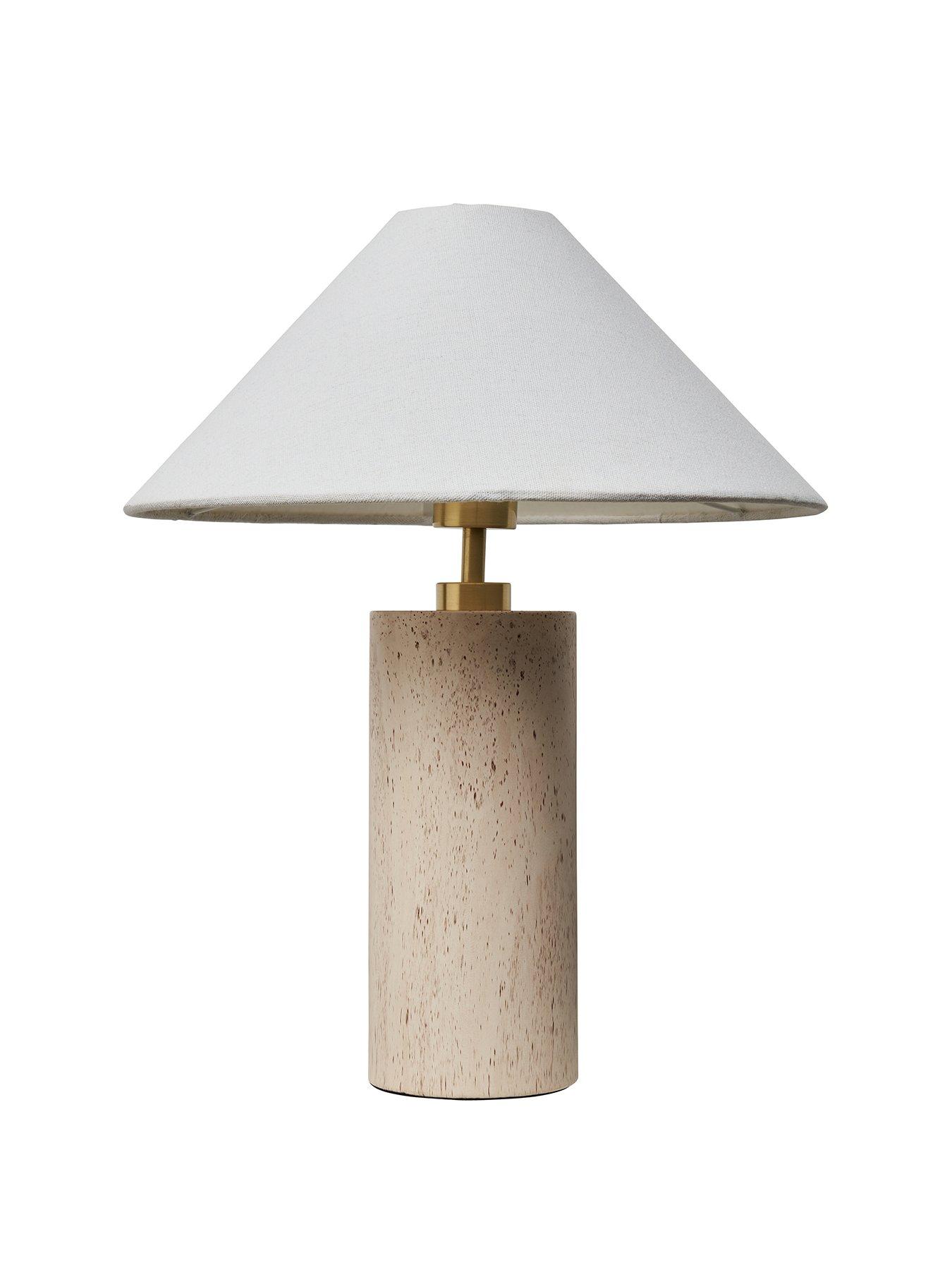 Image 2 of 3 of Michelle Keegan Home Travertine Water Printed Table Lamp