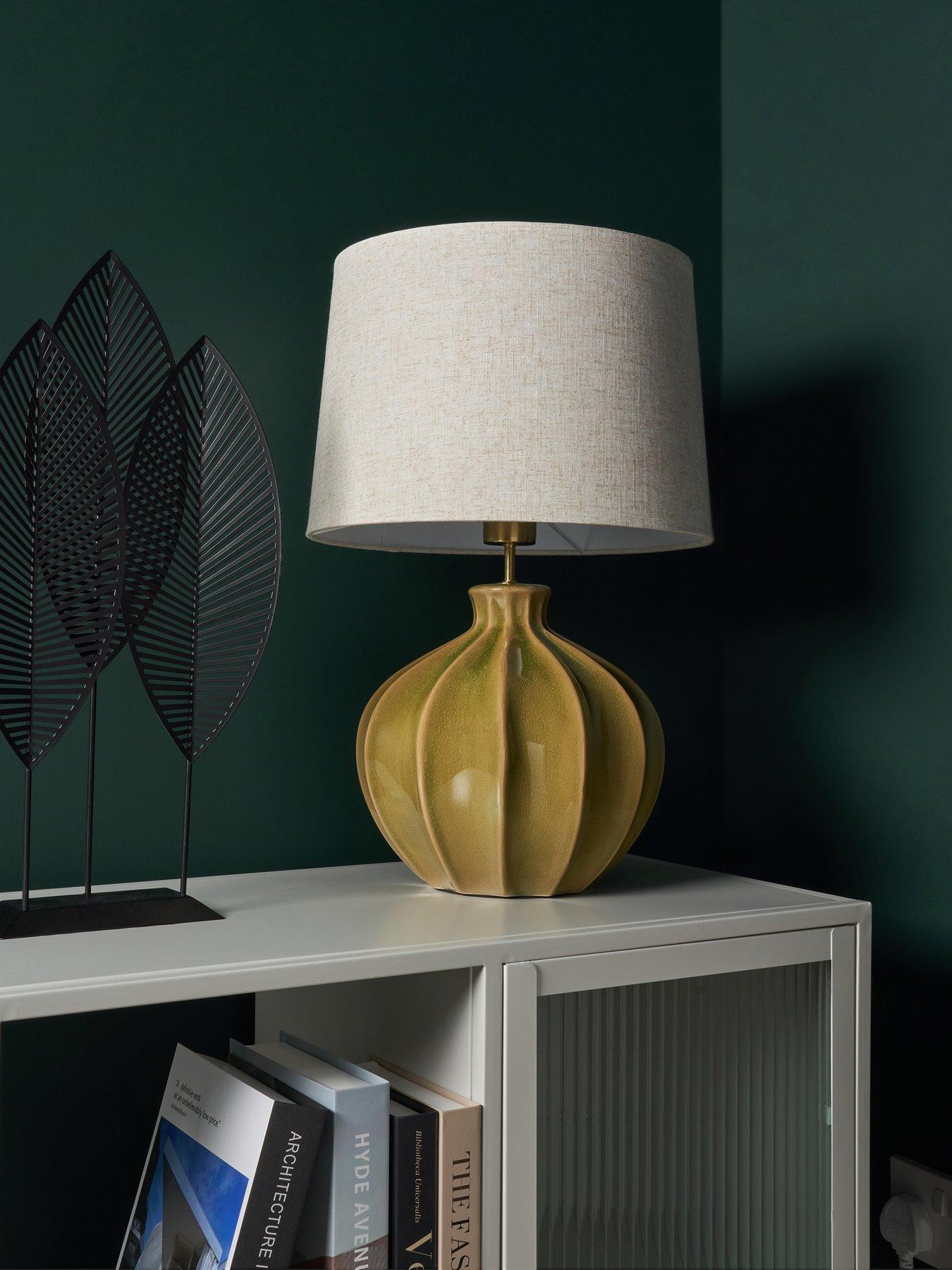 undefined Large Ceramic Ripple Table Lamp