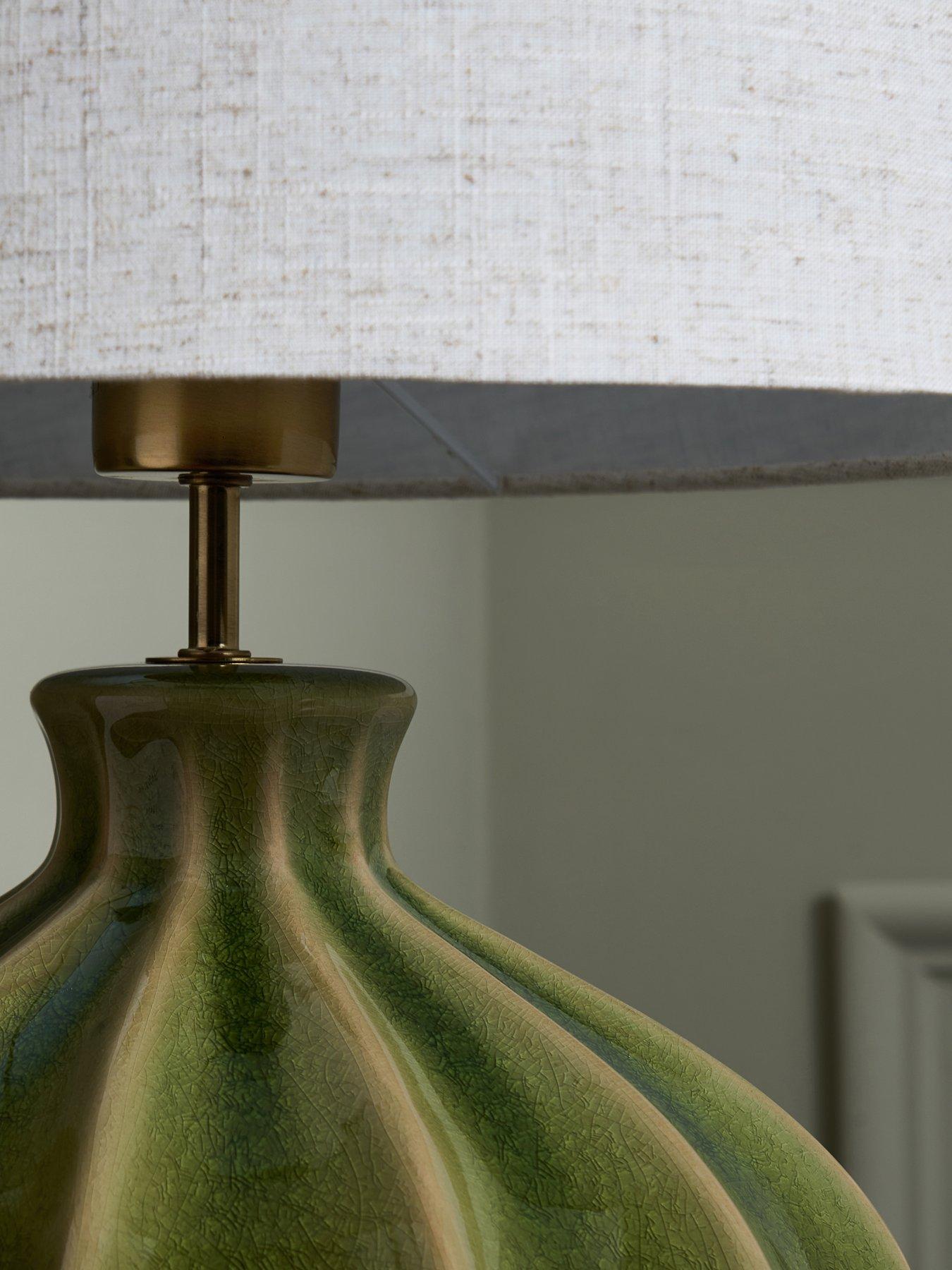 Image 3 of 5 of The Very Collection Large Ceramic Ripple Table Lamp