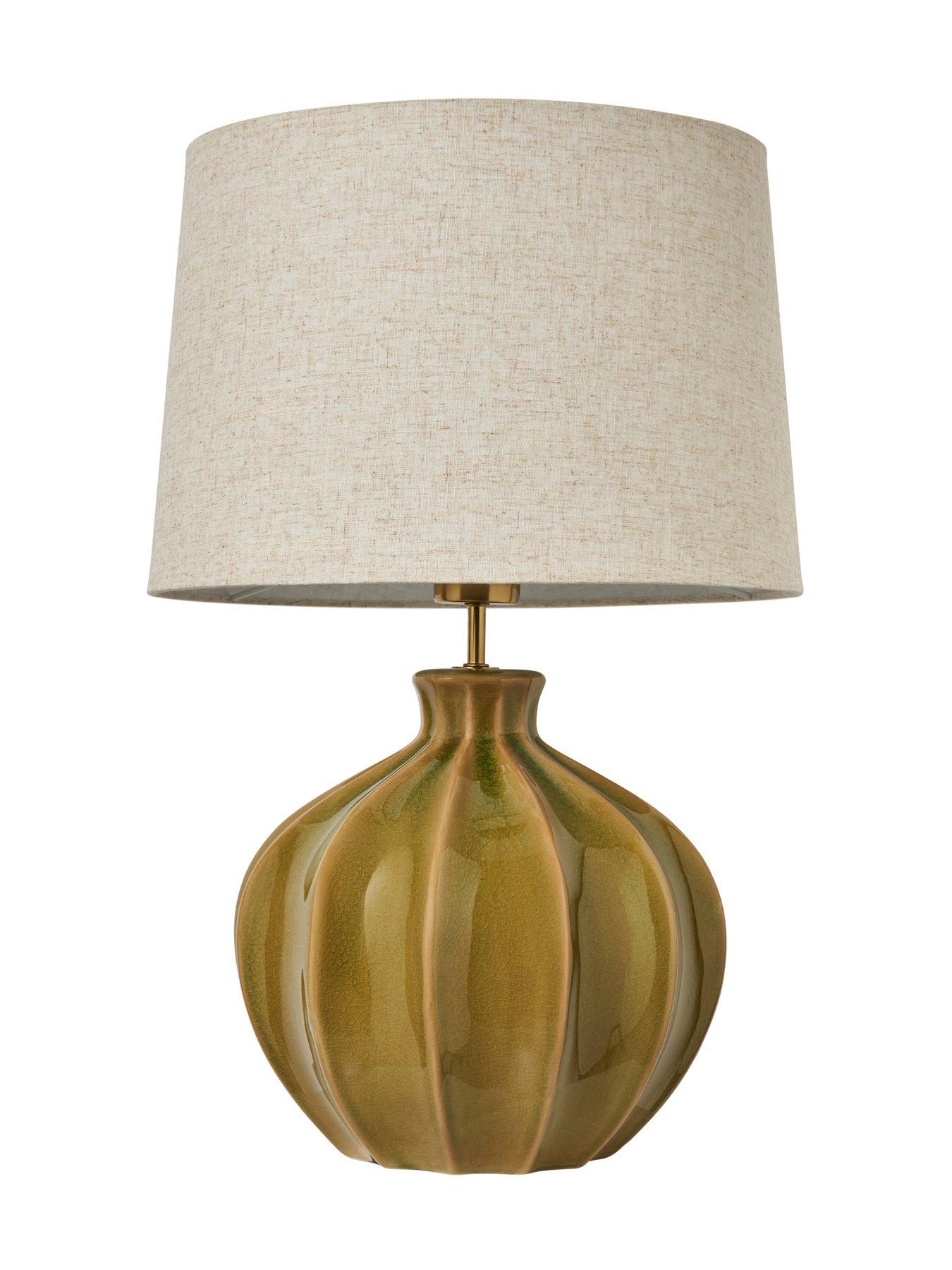 Image 4 of 5 of The Very Collection Large Ceramic Ripple Table Lamp