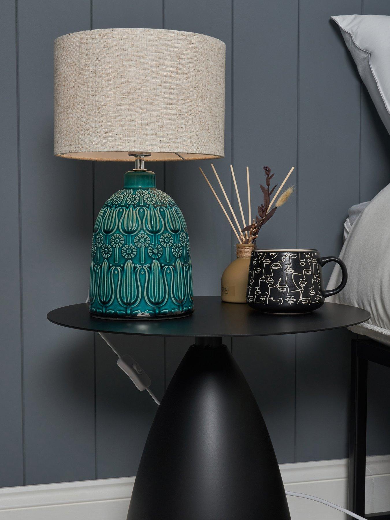 Image 1 of 5 of The Very Collection Ceramic Tulip Table Lamp
