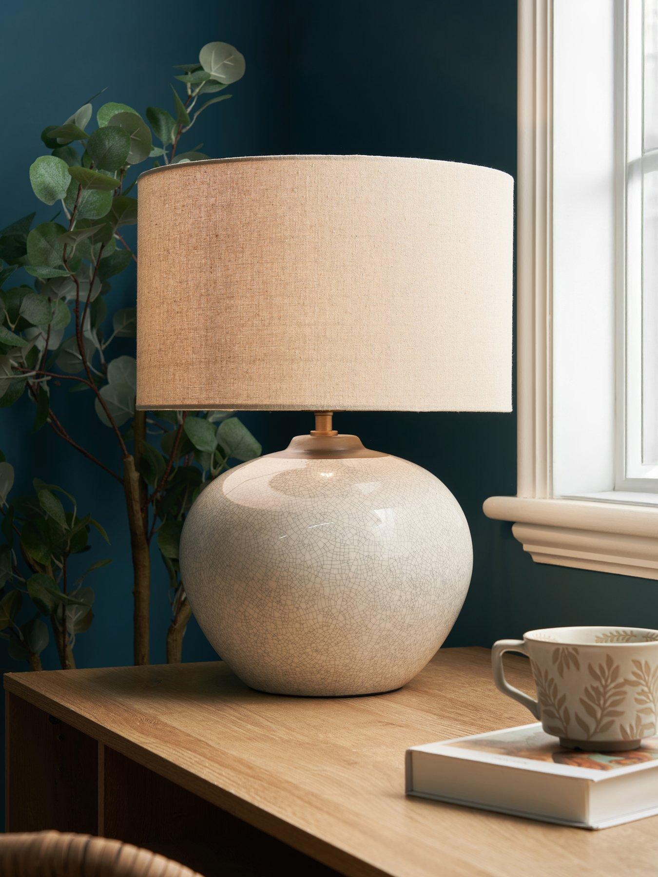 Image 1 of 5 of Michelle Keegan Home Large Crackle Table Lamp