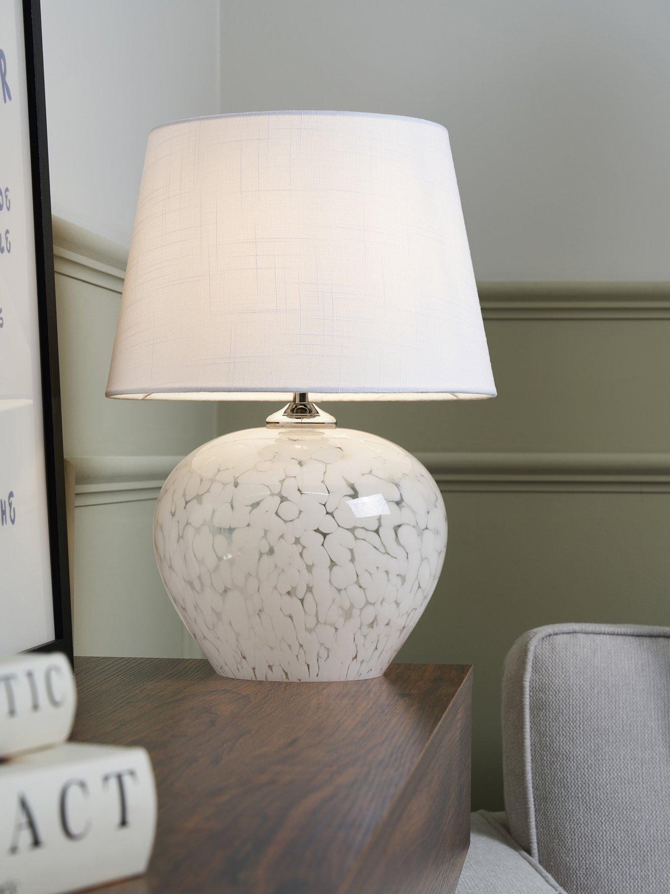 Image 1 of 5 of The Very Collection White Flakestone Table Lamp