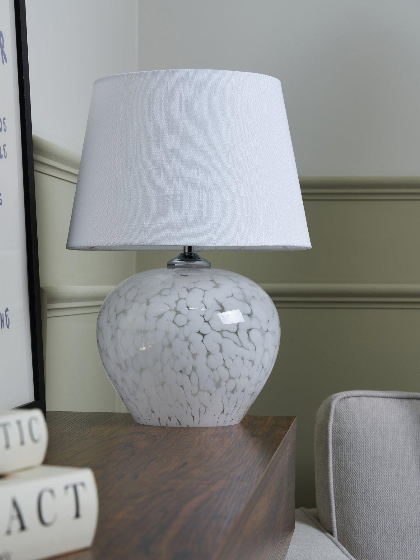 Image 6 of 7 of The Very Collection White Flakestone Table Lamp