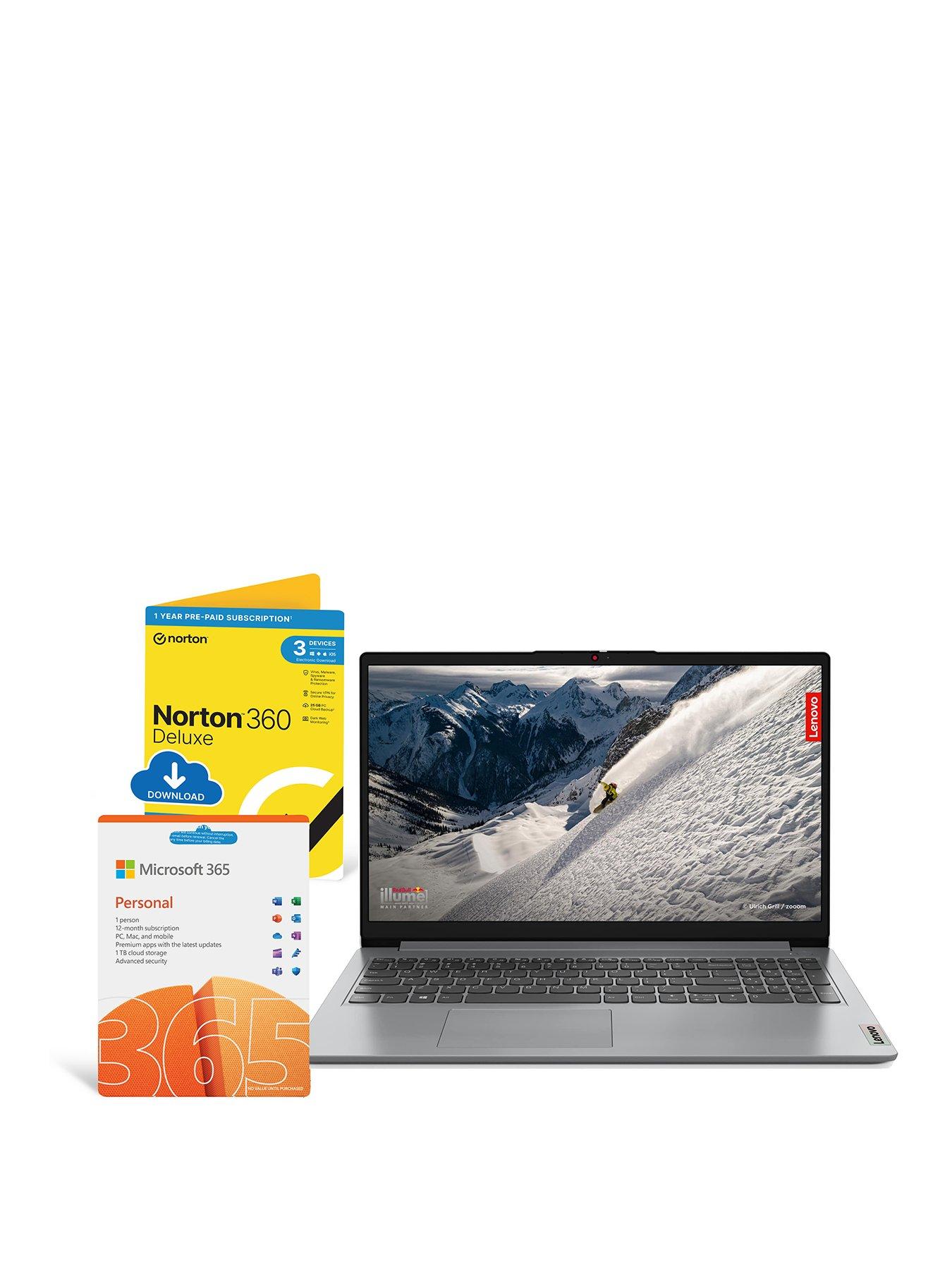 lenovo-ideapad-1-156in-amd-ryzen-3-8gb-ram-128gb-ssd-grey-with-m365-personal-amp-norton-1-year-includedfront