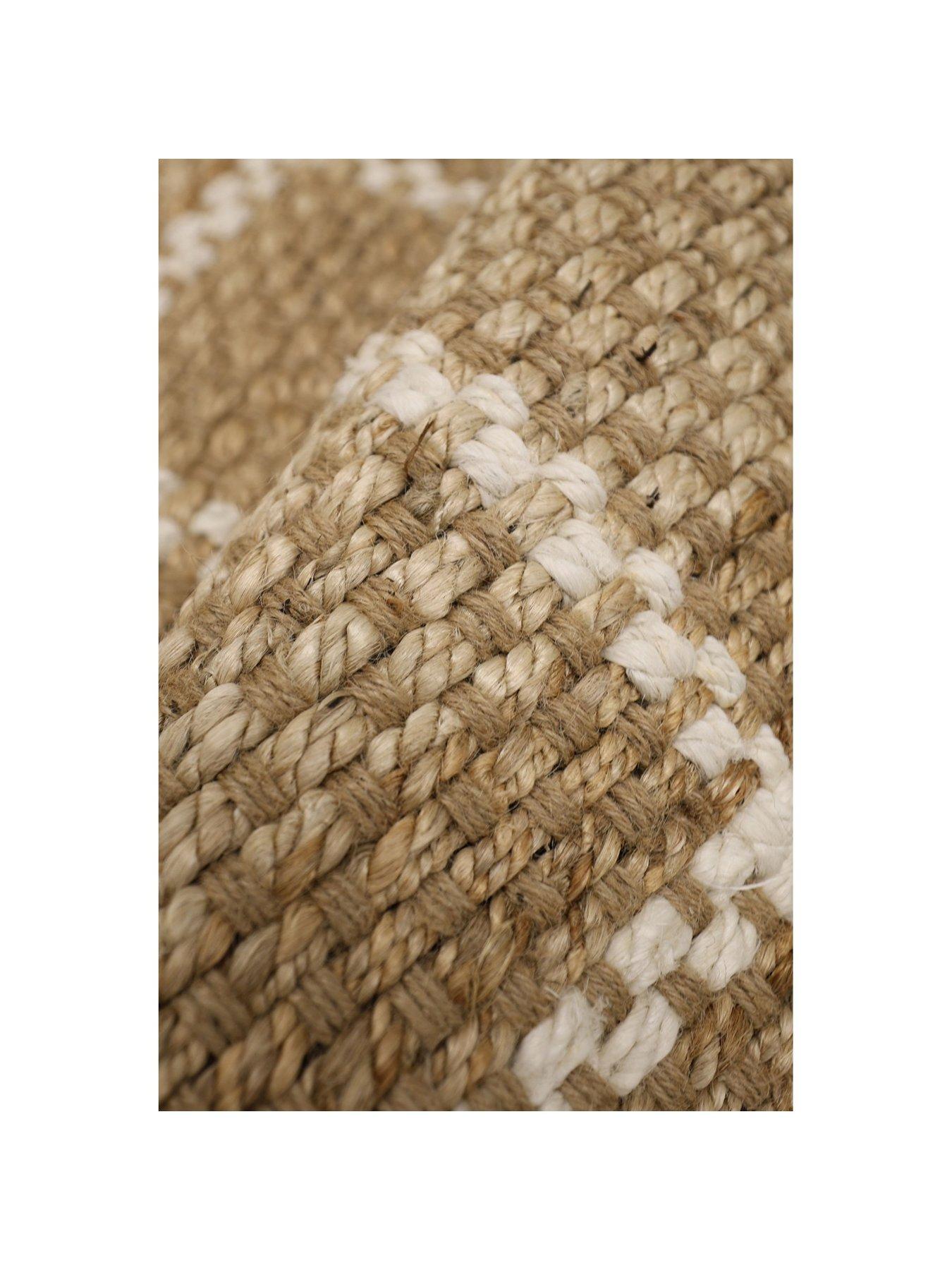 Image 3 of 4 of The Very Collection Jute Check Runner - Natural