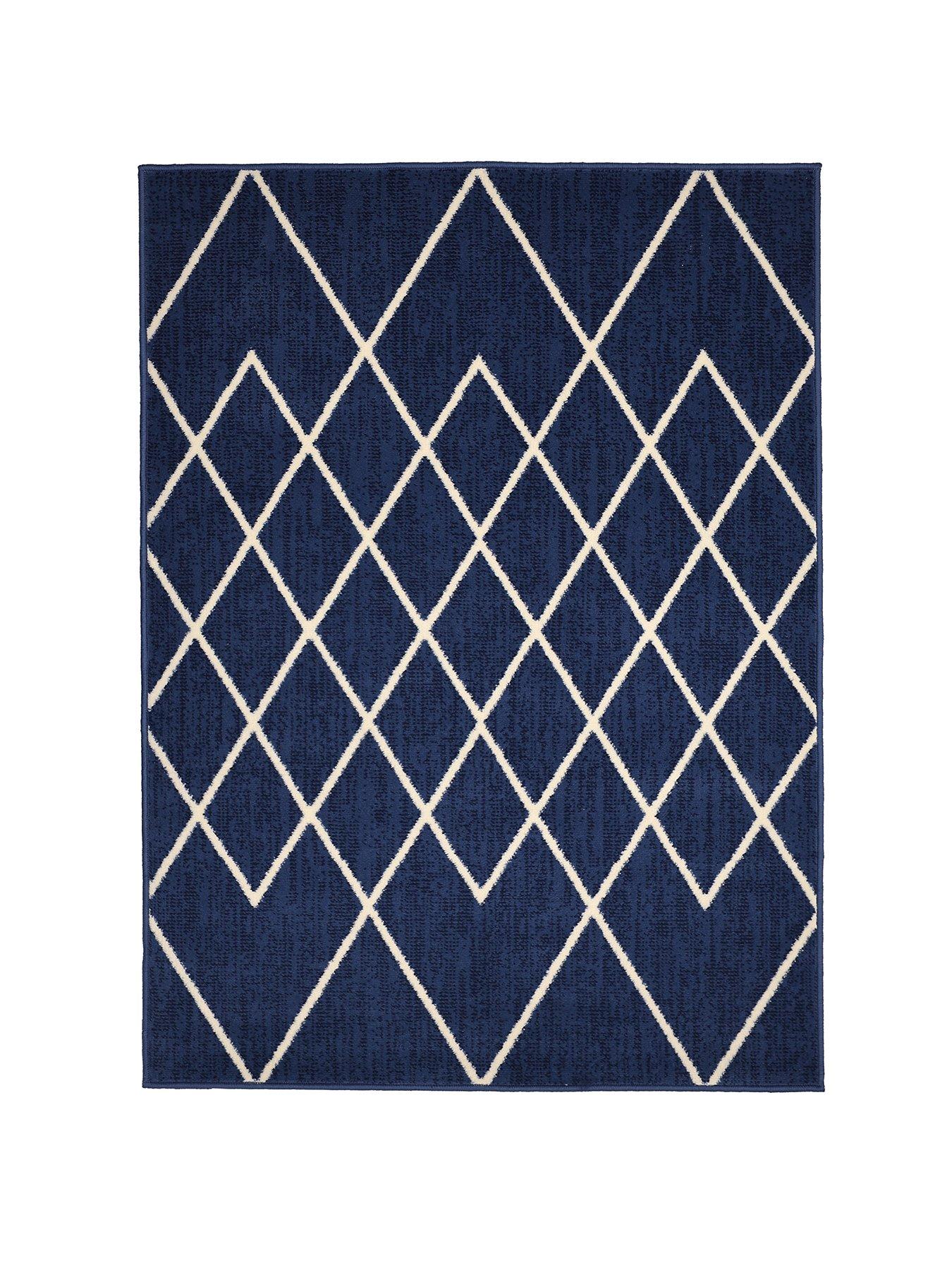 Image 2 of 4 of The Very Collection Maestro Berber Denim Blue Rug