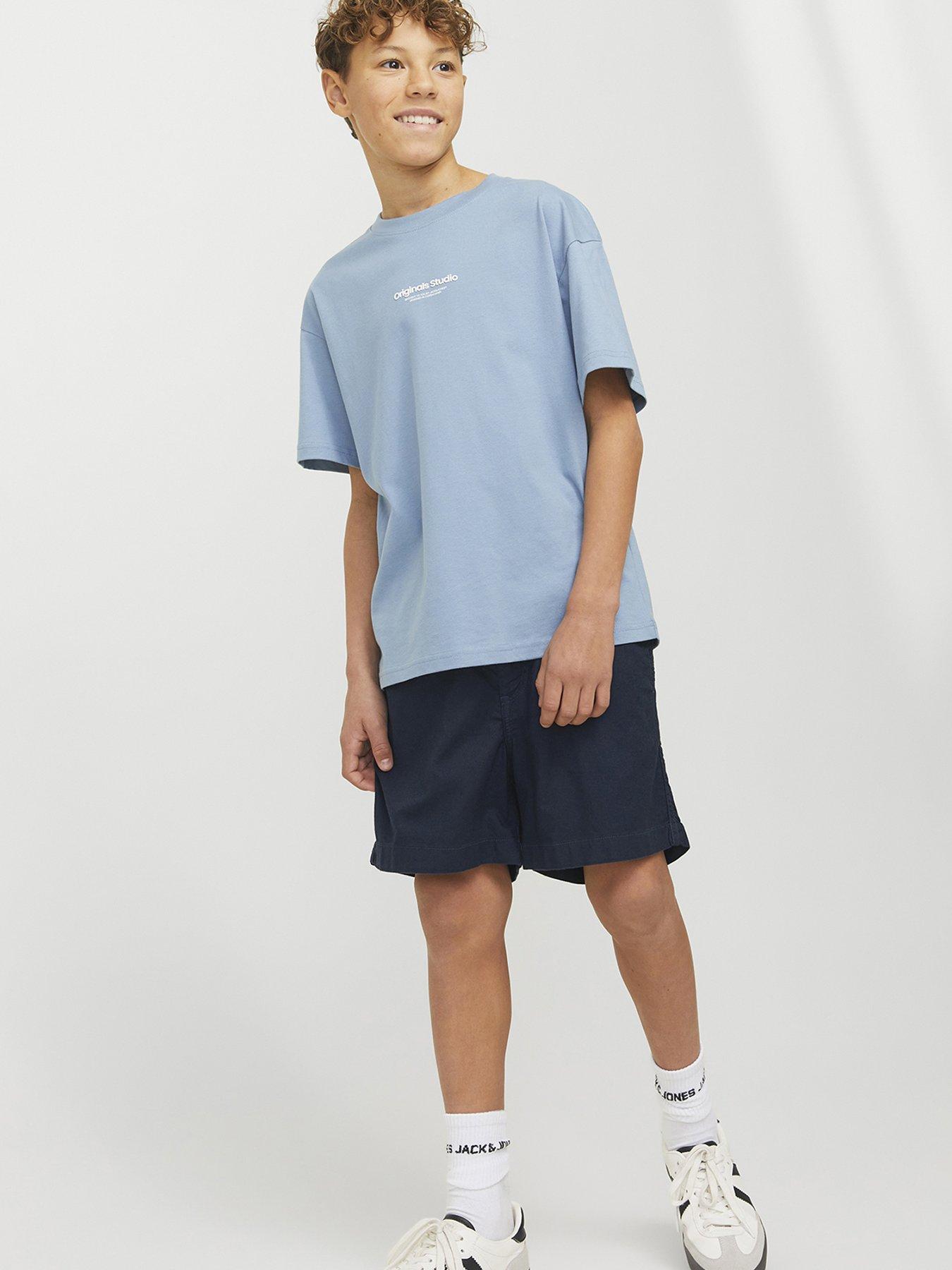 Jack & Jones Junior Boys Jaiden Hybrid Jogger Shorts - Dark Navy
