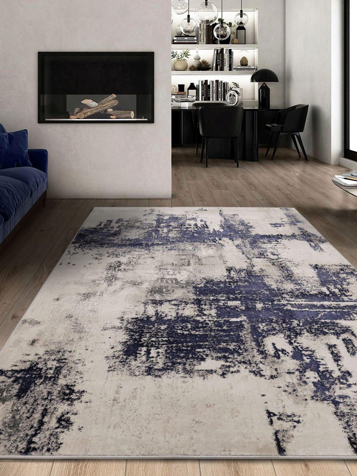 undefined Dusk Textured Navy Rug