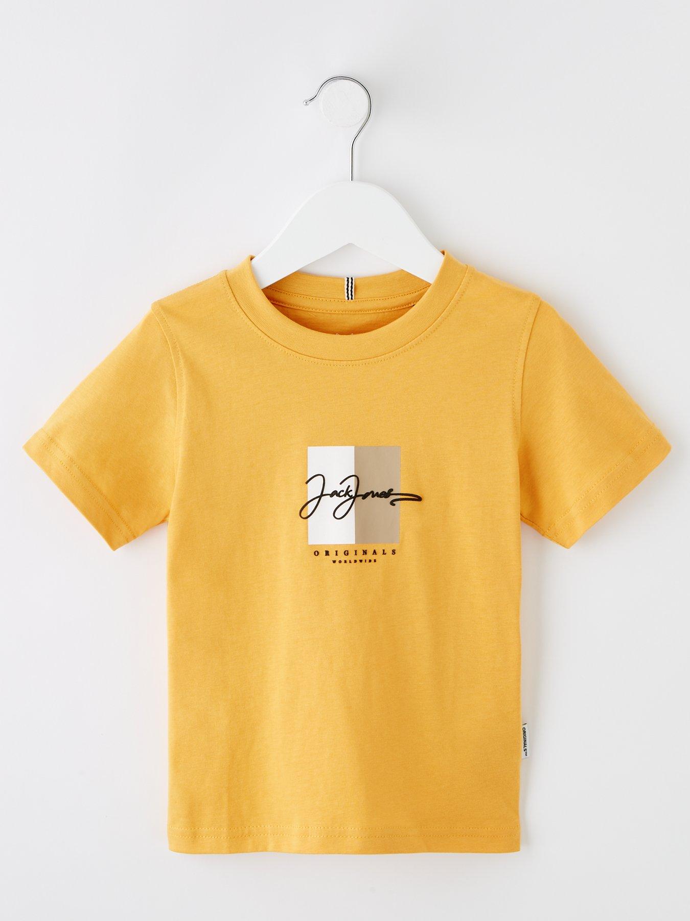 undefined Younger Boys Frederiksberg Script Short Sleeve T-Shirt - Yellow