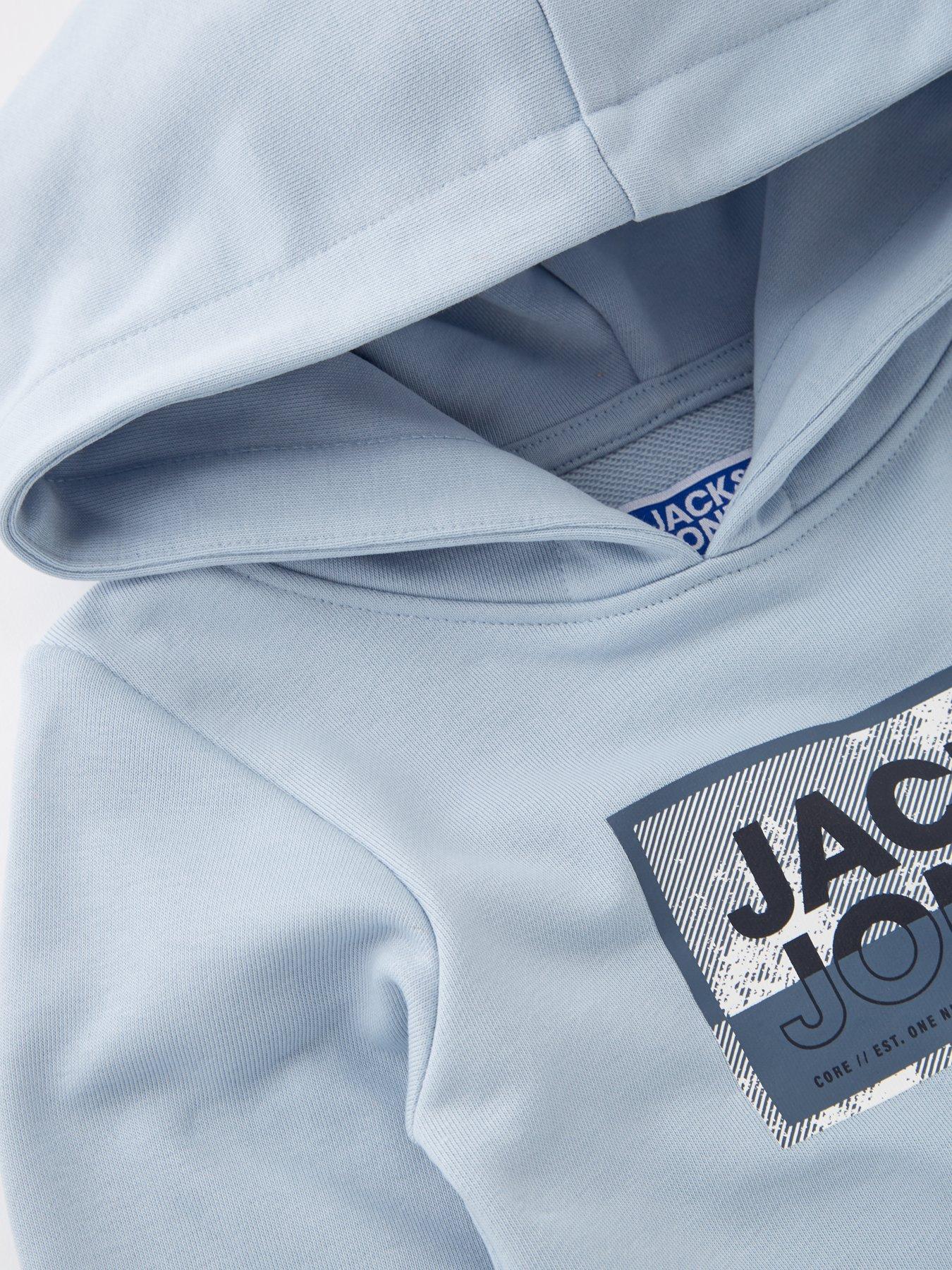 Image 3 of 4 of Jack & Jones Mini Younger Boys Logan Print Hoodie - Subdued - Blue