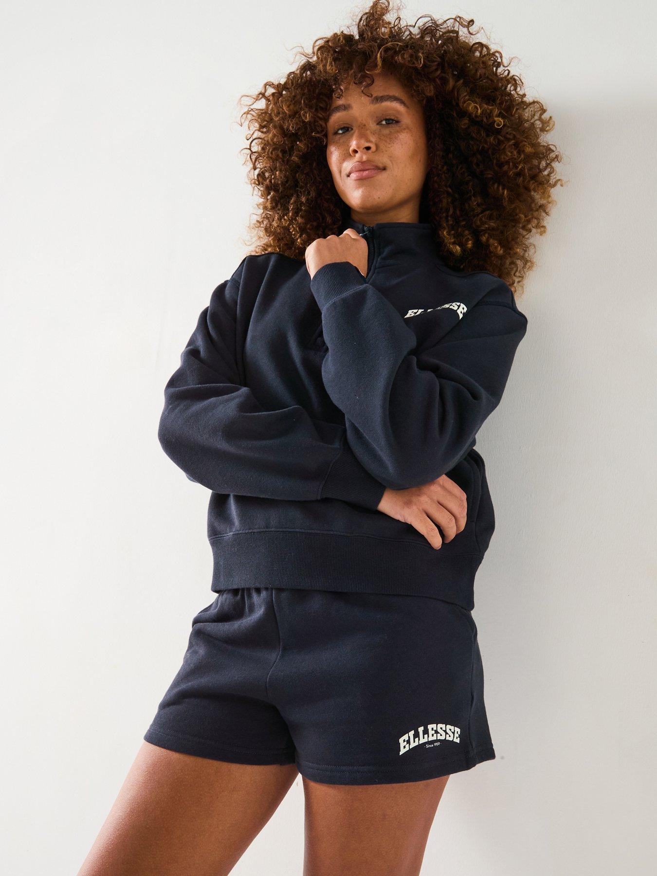 ellesse-womens-very-exclusive-gientra-sweatshirt-amp-short-set-navy