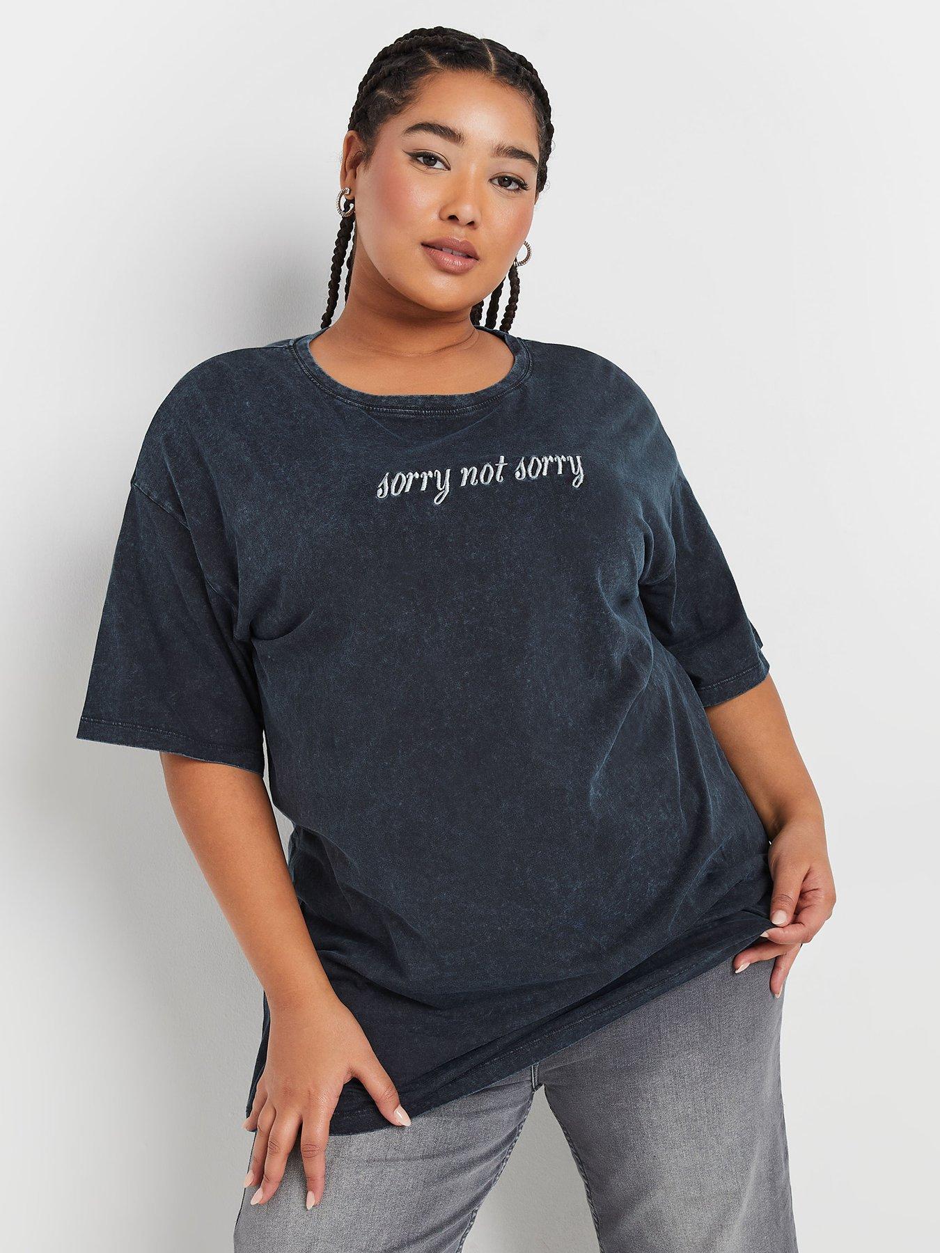 yours-curve-acid-wash-relaxed-t-shirt-grey