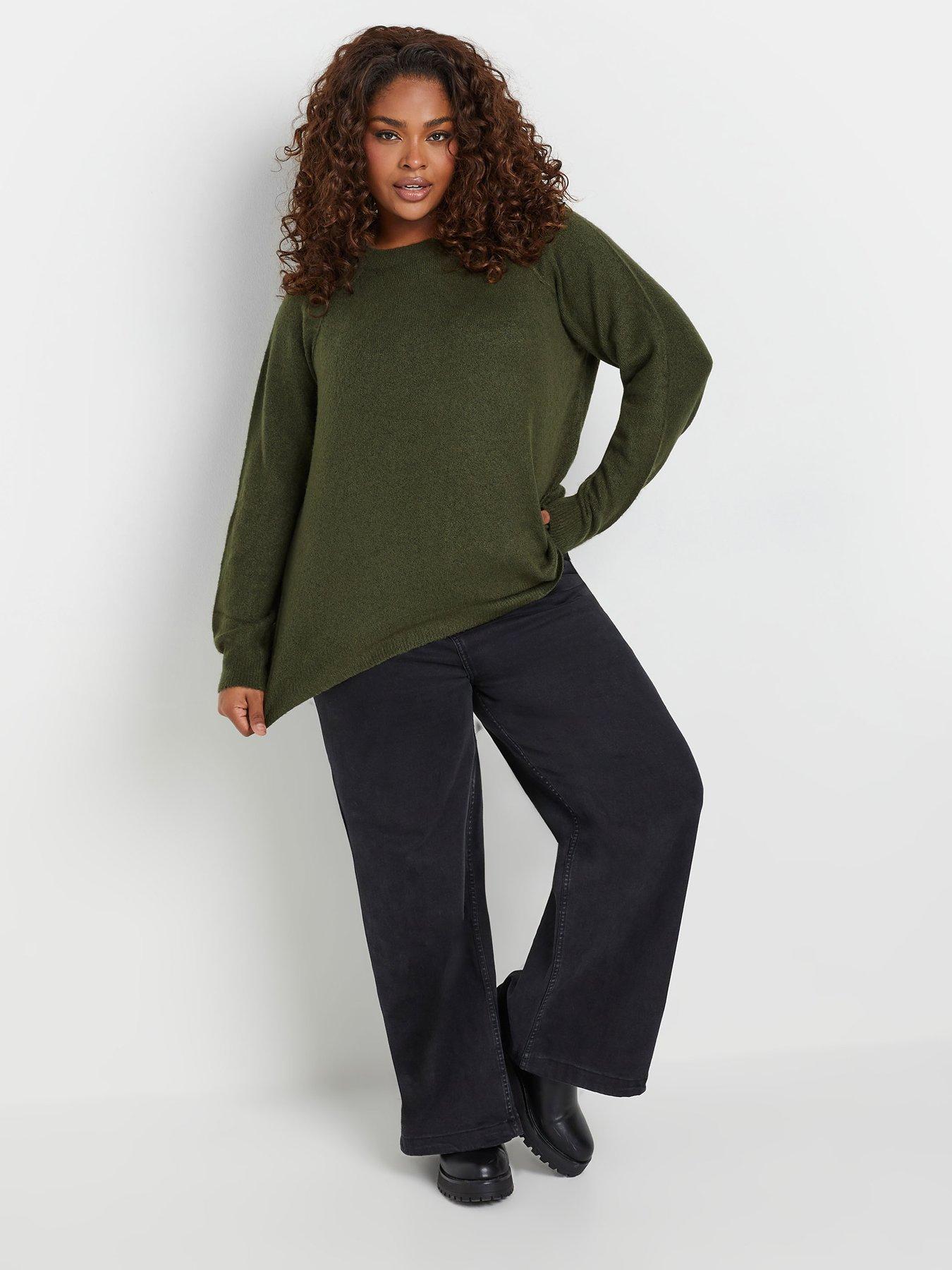 yours-curve-seam-detail-soft-jumper-greenback