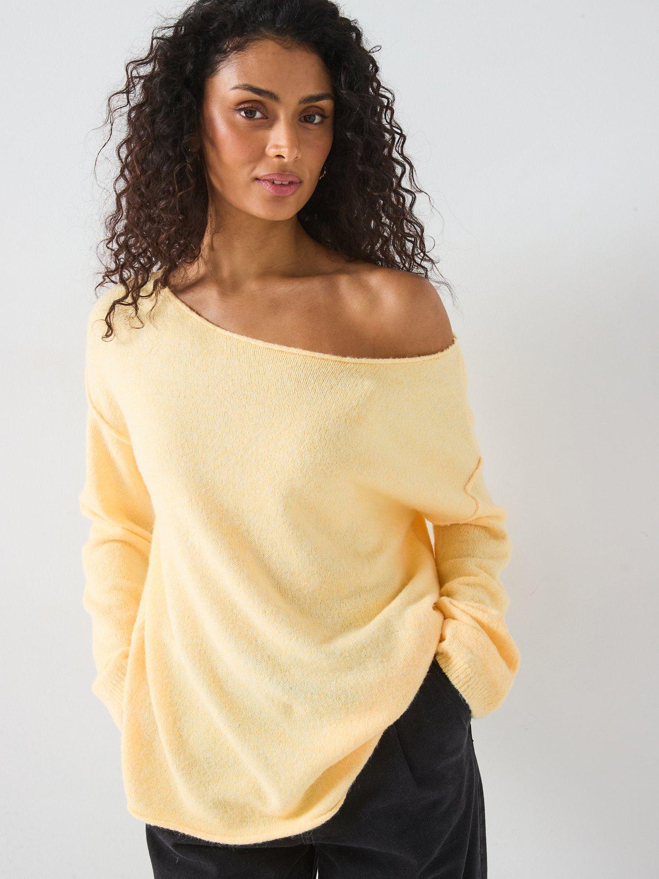 v-by-very-off-the-shoulder-oversized-jumper-yellow