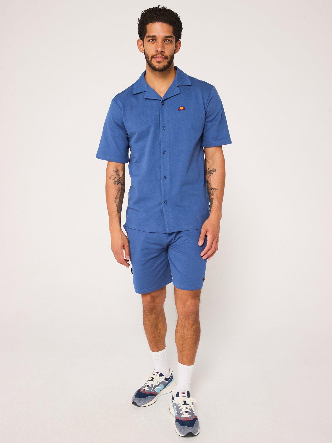 Ellesse Mens Very Exclusive Finita Shirt  &  Short Set - Blue