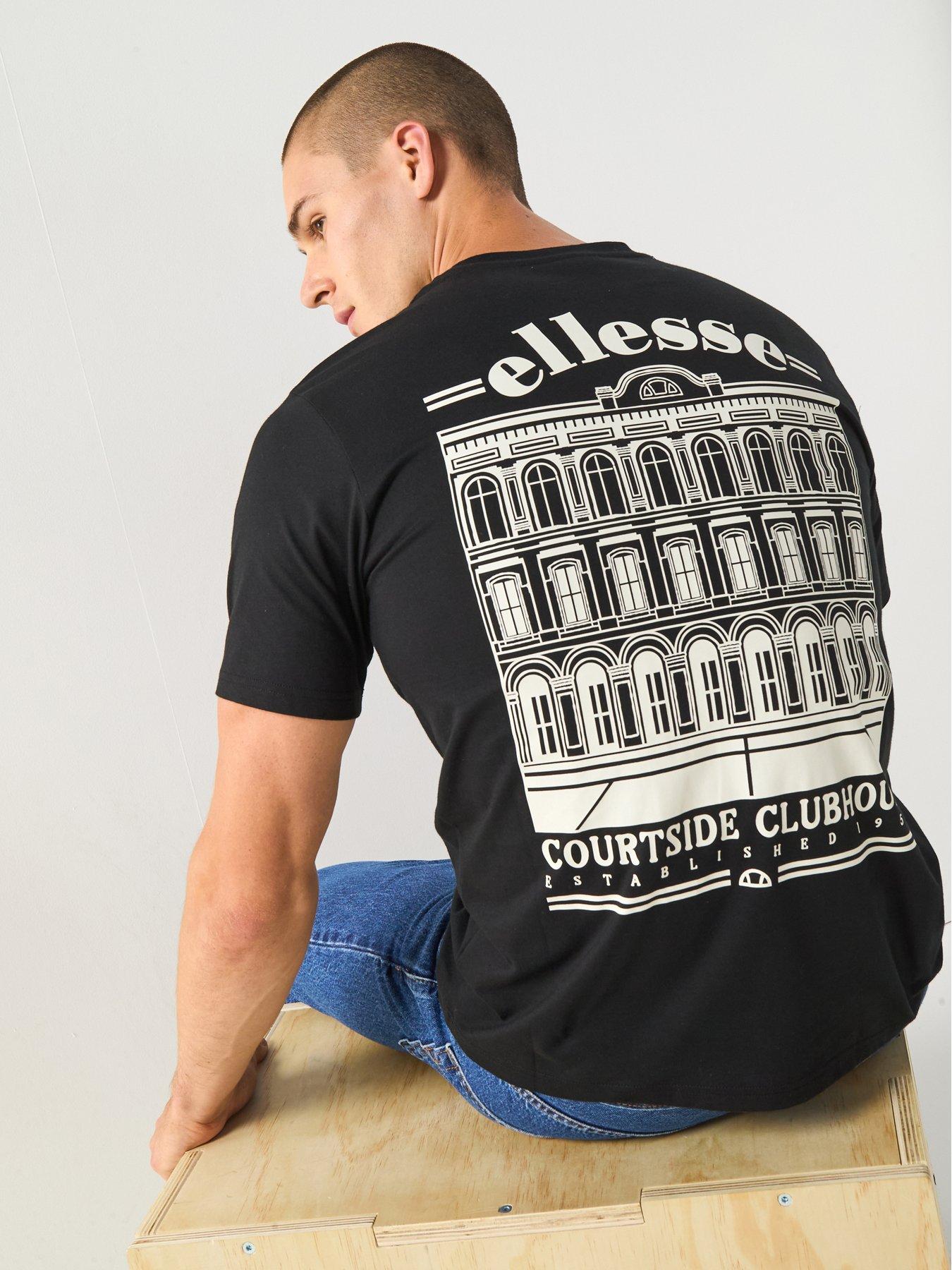 Ellesse Mens Courtside Club T-Shirt - Black