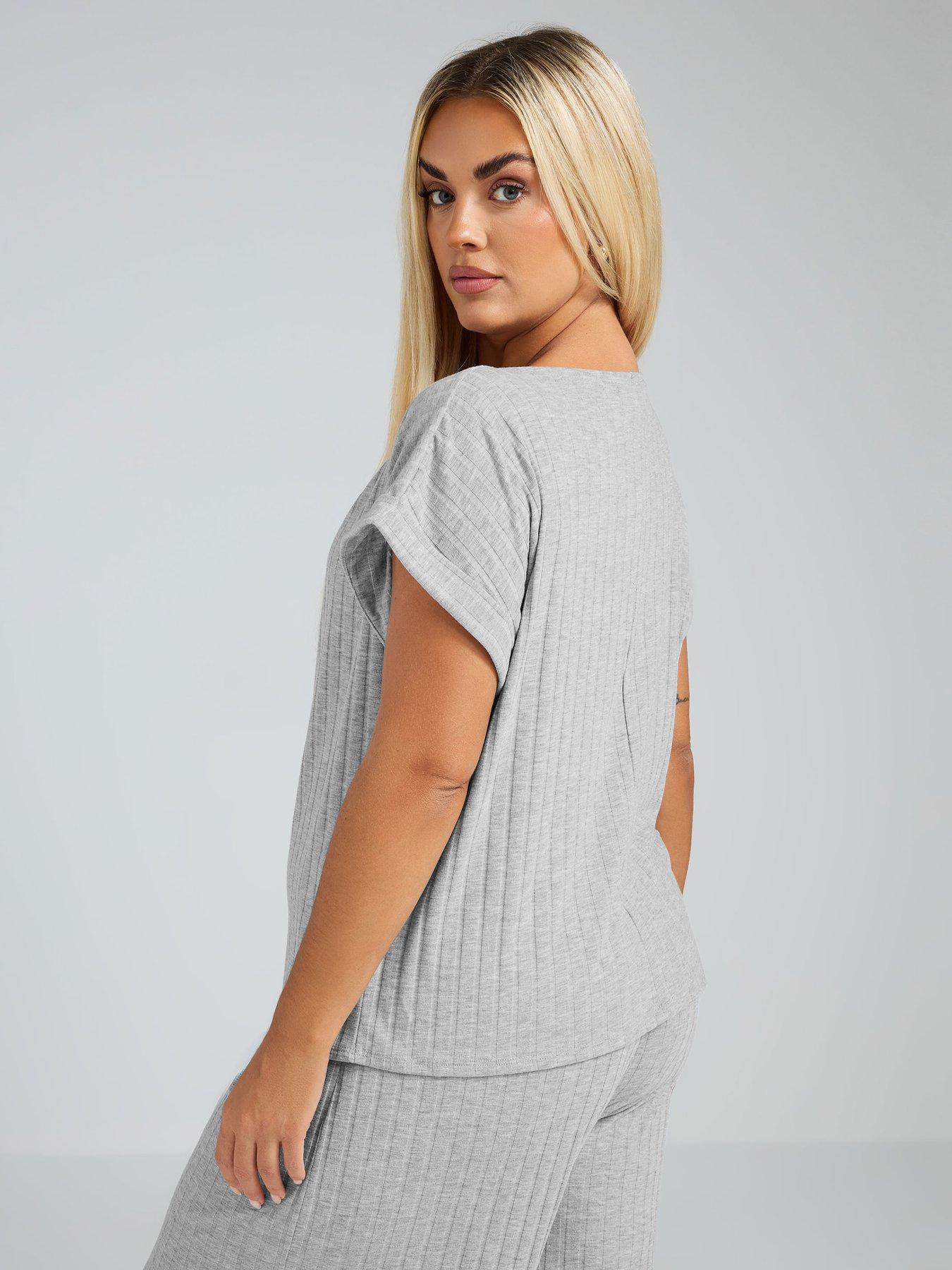 yours-curve-cowl-neck-ribbed-top-greystillFront