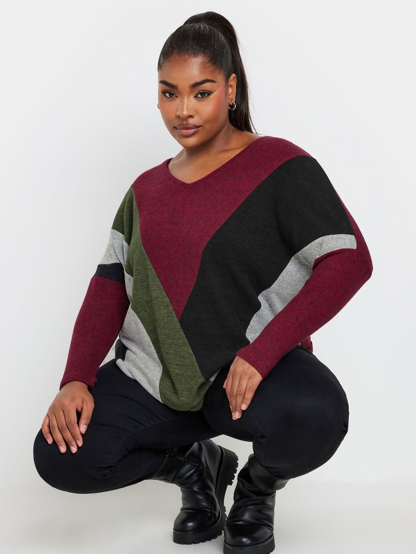 yours-curve-soft-touch-sweatshirt-redfront