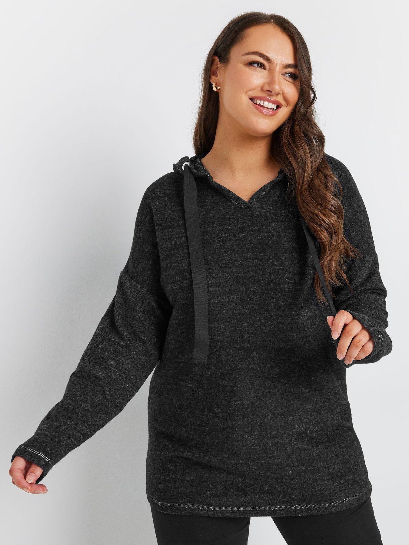 yours-curve-soft-touch-hoodie-greyfront