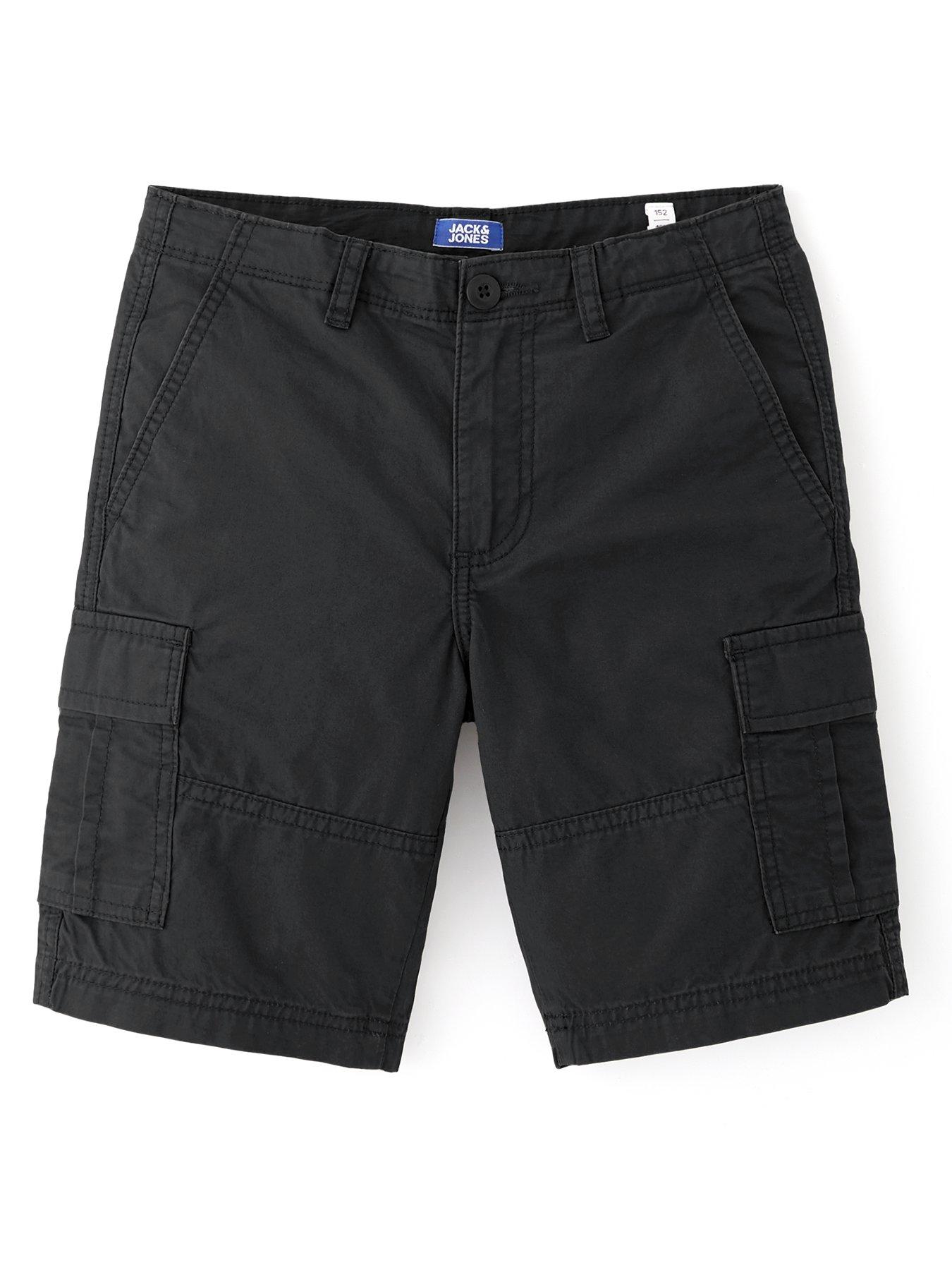 Image of Jack & Jones Junior Boys Cole Mateo Cargo Shorts - Black