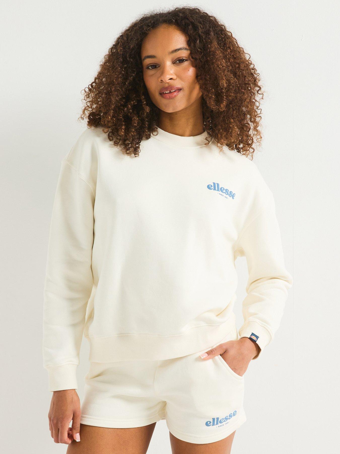 Ellesse Womens Very Exclusive Holmrook Sweatshirt  &  Short Set - White