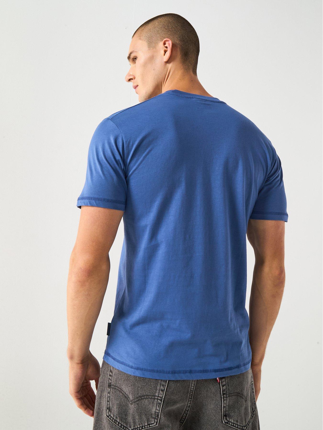ellesse-mens-cassica-t-shirt-navystillFront