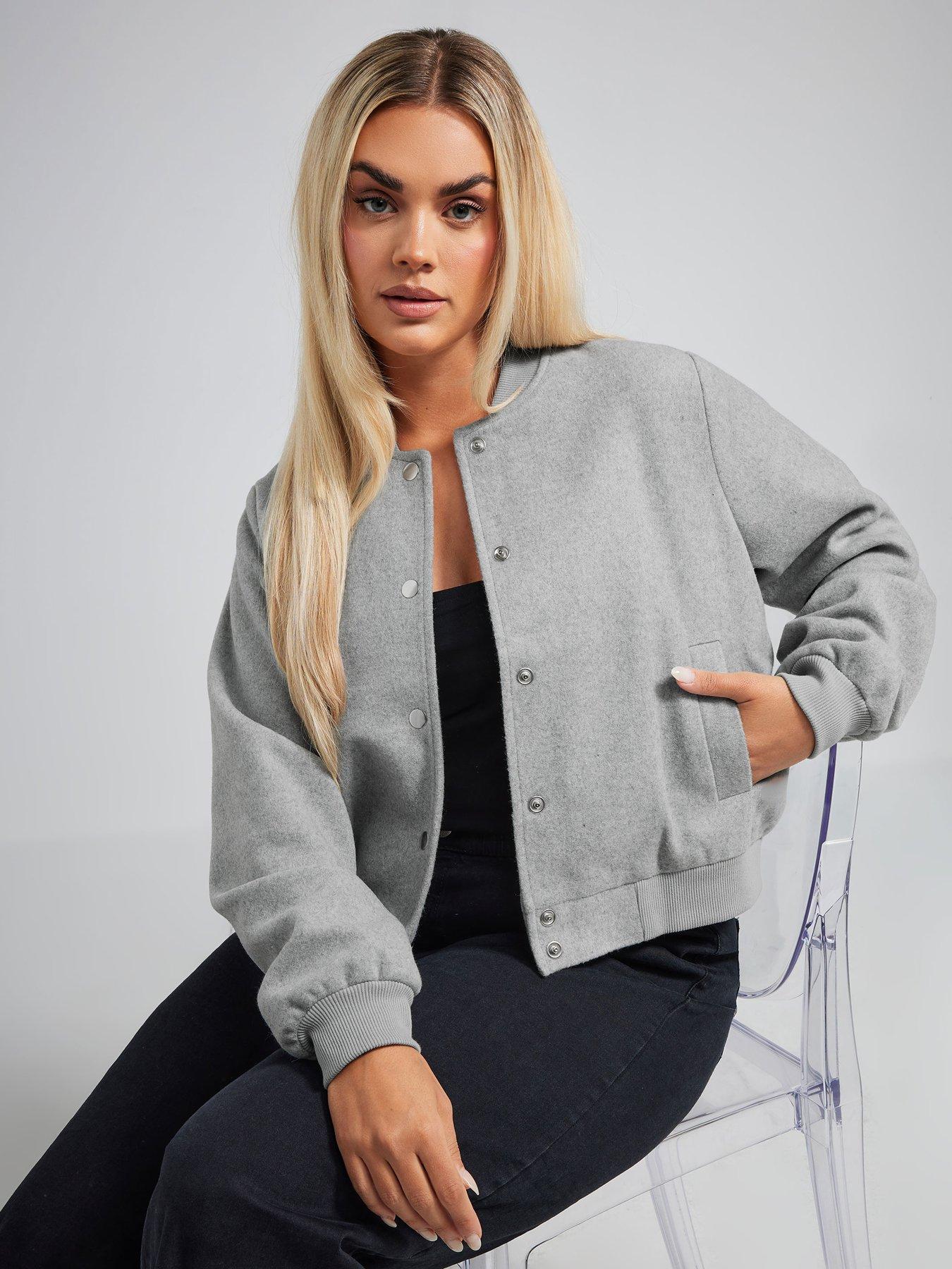 yours-curve-bomber-jacket-grey