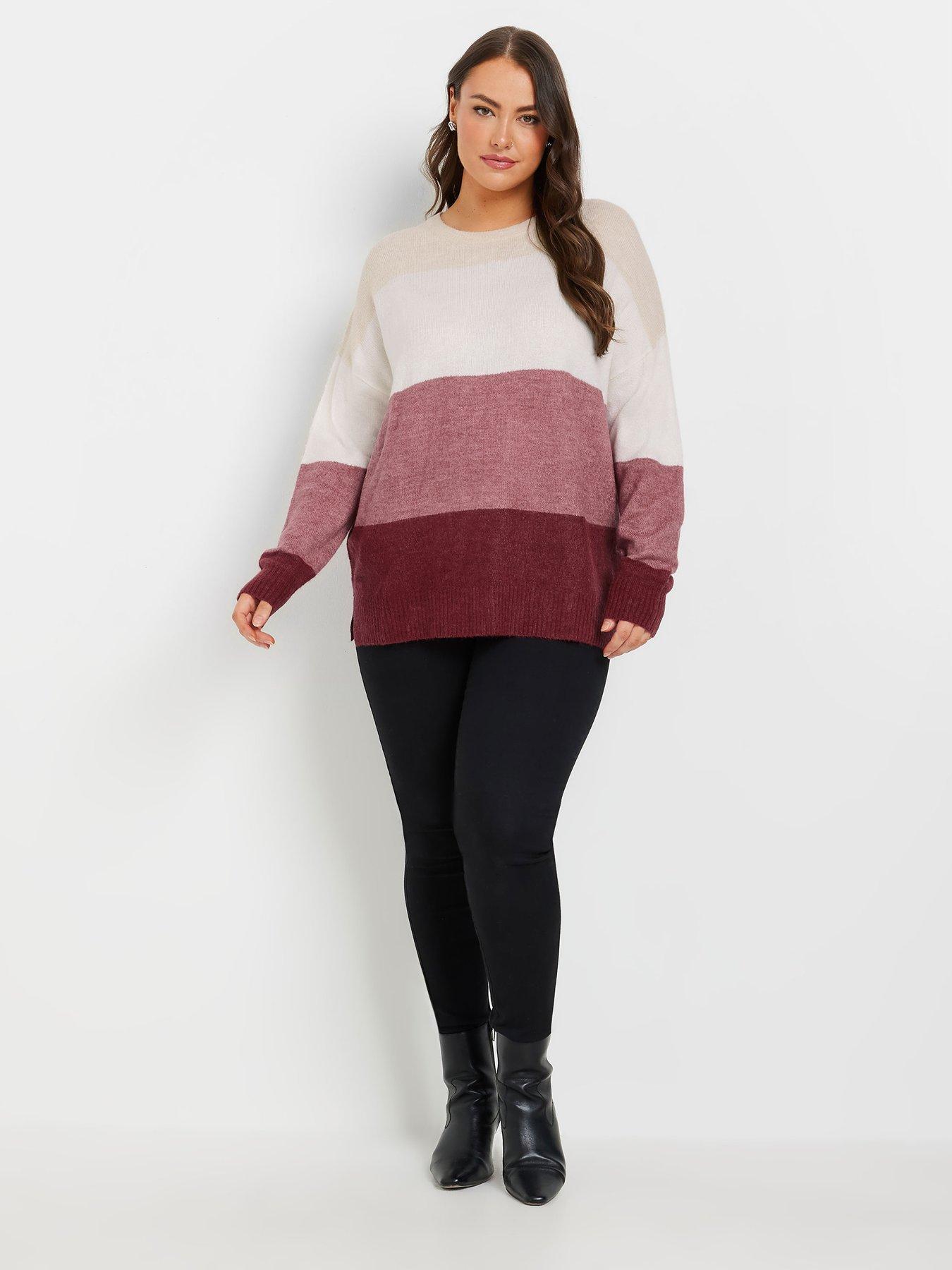 yours-curve-colourblock-jumper-pinkback