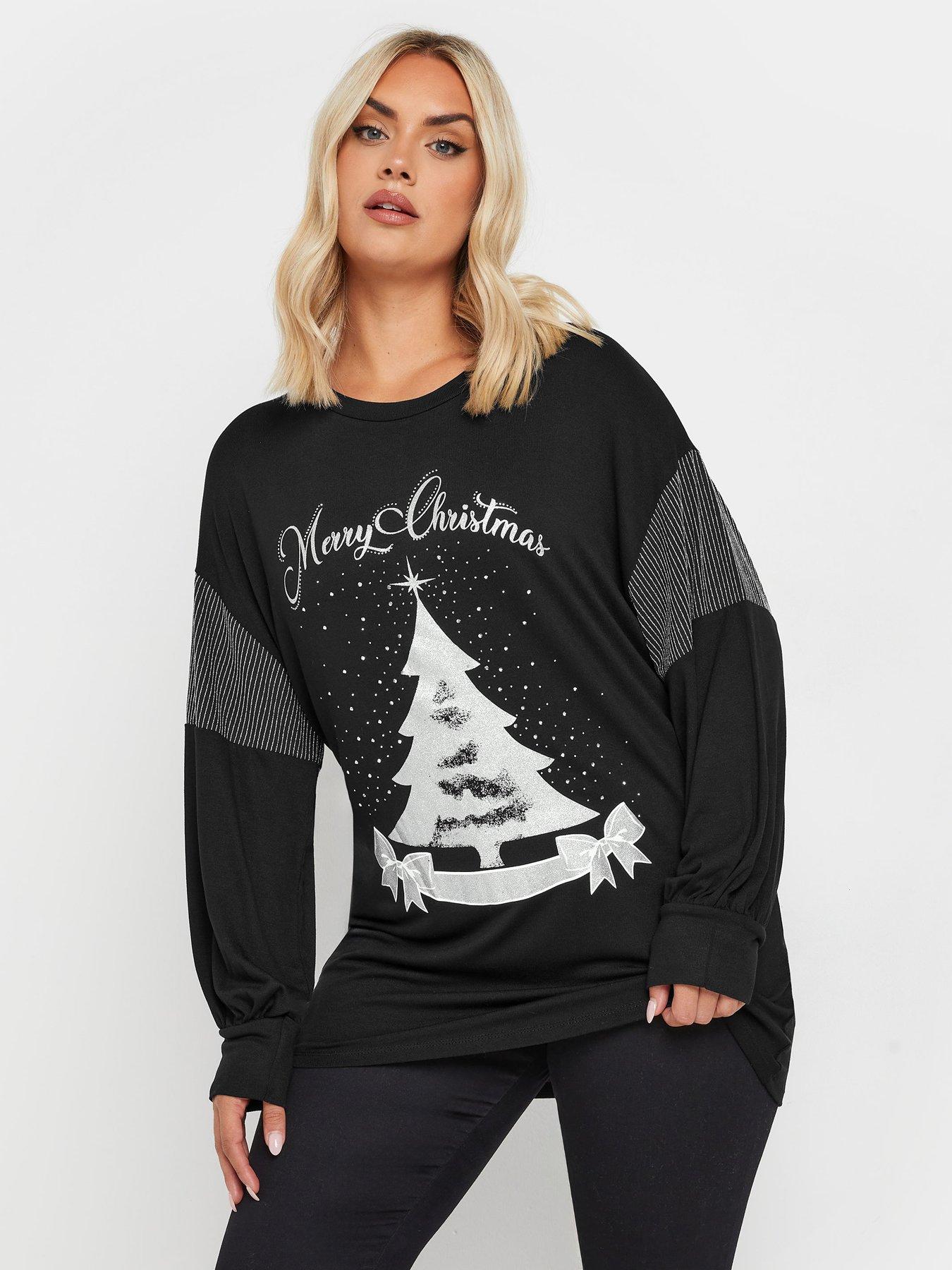 yours-curve-merry-christmas-sweatshirt-black