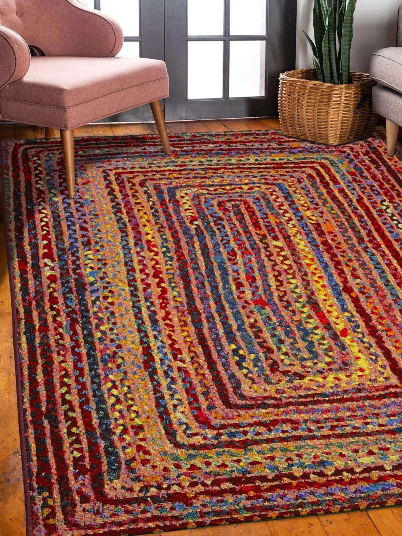 Image 1 of 5 of The Very Collection Tropico Indoor Outdoor Bordered Rug - Multi