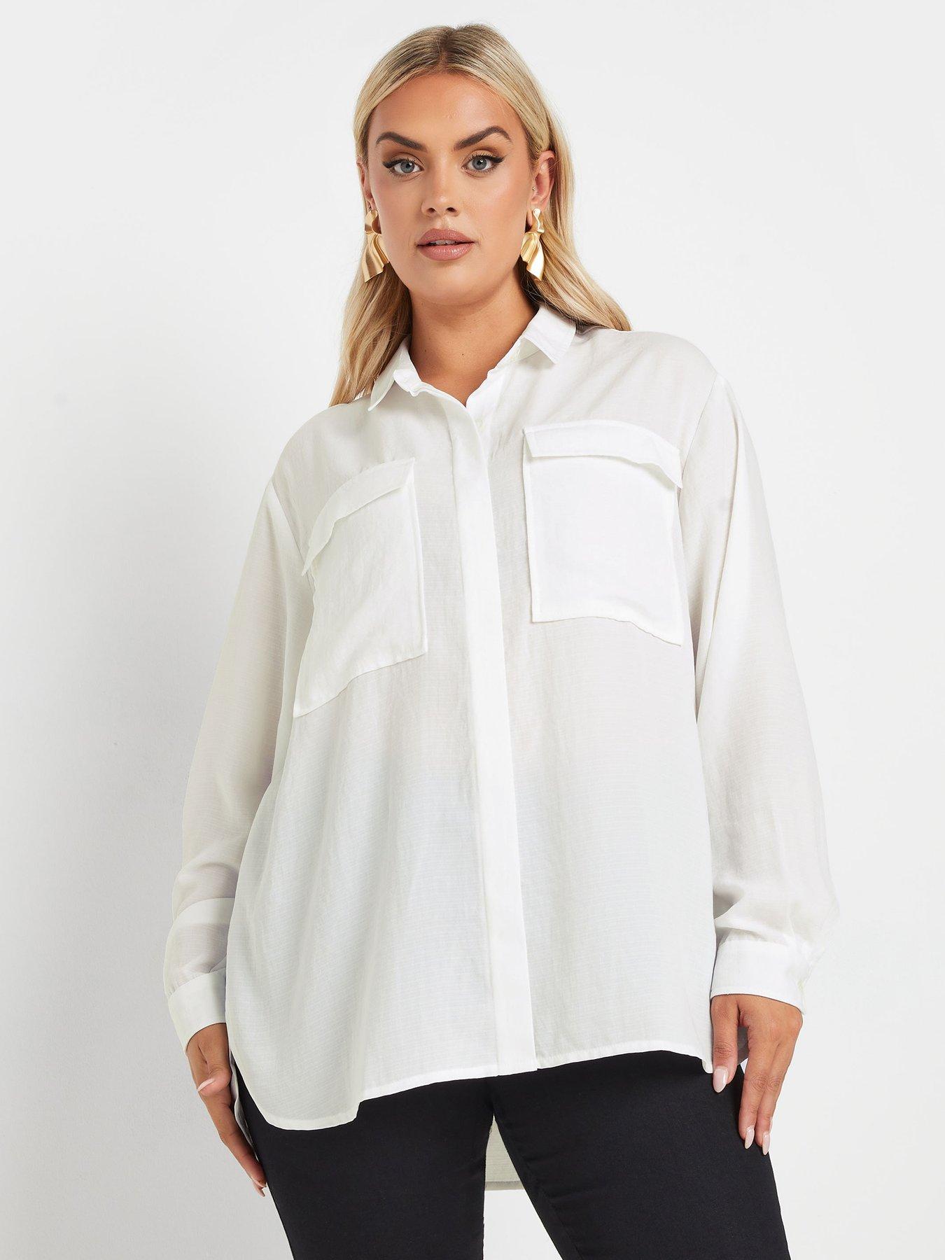 yours-curve-long-sleeve-hammered-utility-shirt-white