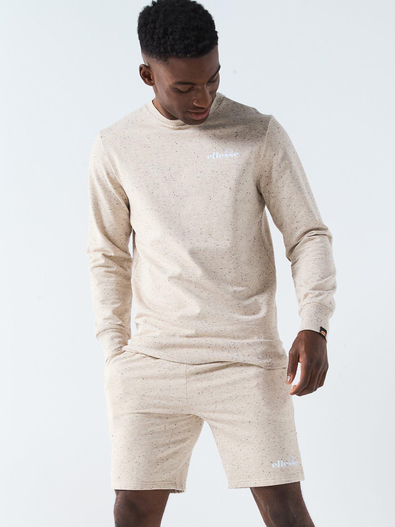Ellesse Mens Very Exclusive Miscuglio Crew And Short Set - Beige