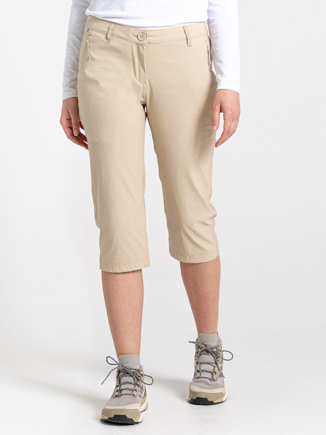 Image of Craghoppers Womens Kiwi Pro II Cropped Trouser - Desert Sand Beige