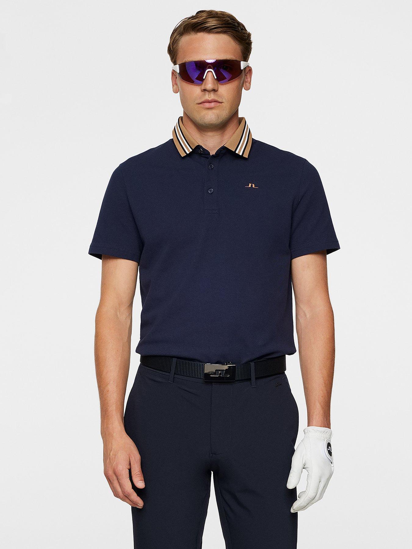 J LINDEBERG Mens Golf Bjorn Polo - Blue