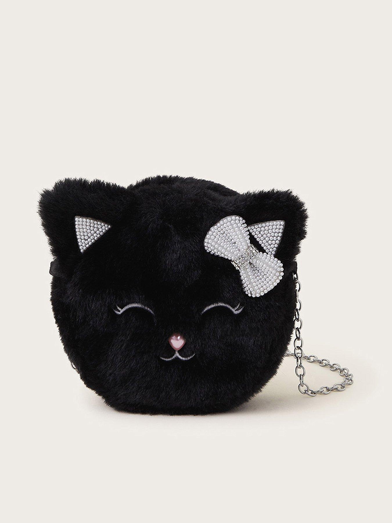 monsoon-girls-round-faux-fur-cat-bag-black