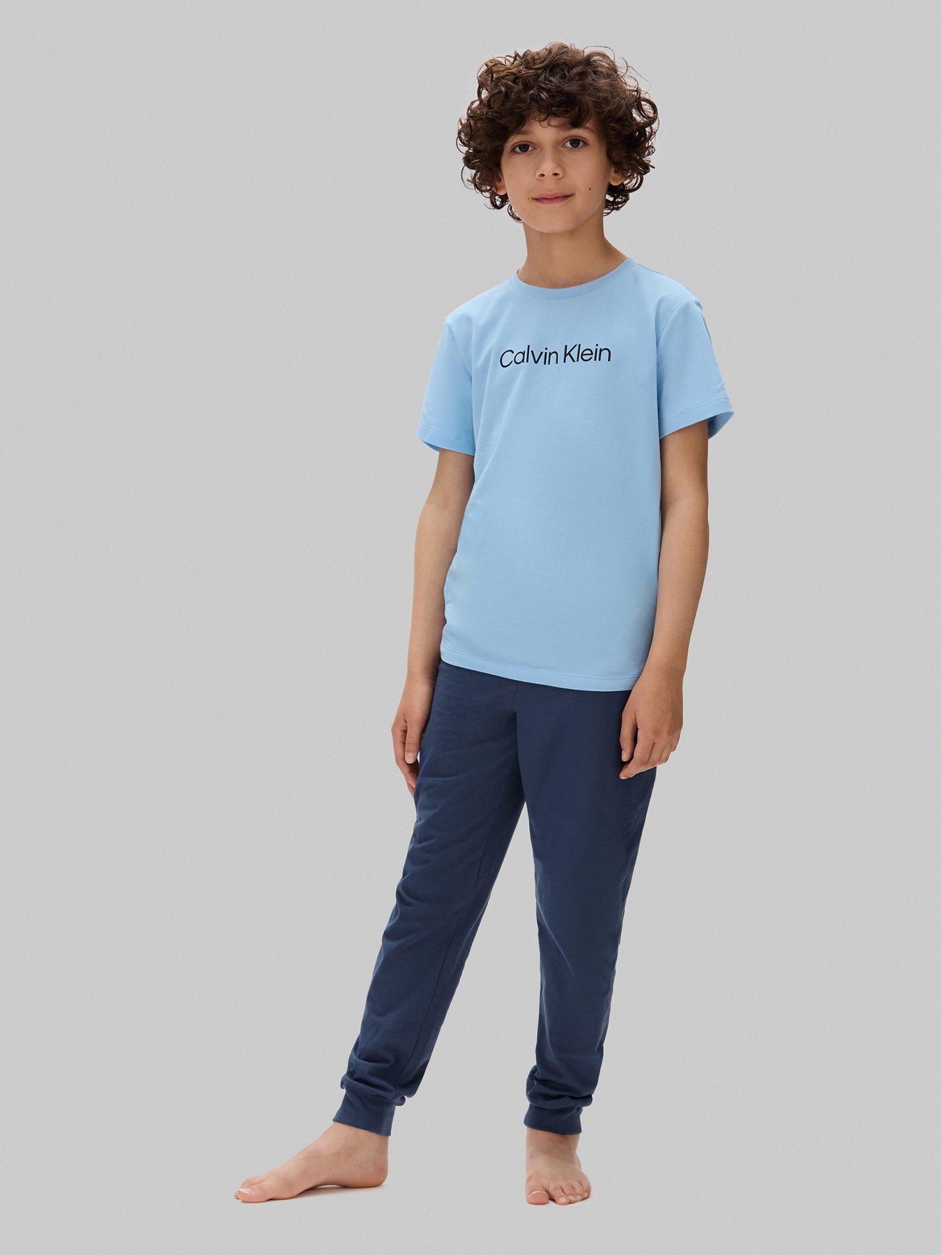 Calvin Klein Boys Modern Cotton Knit Pyjamas Set - Multi