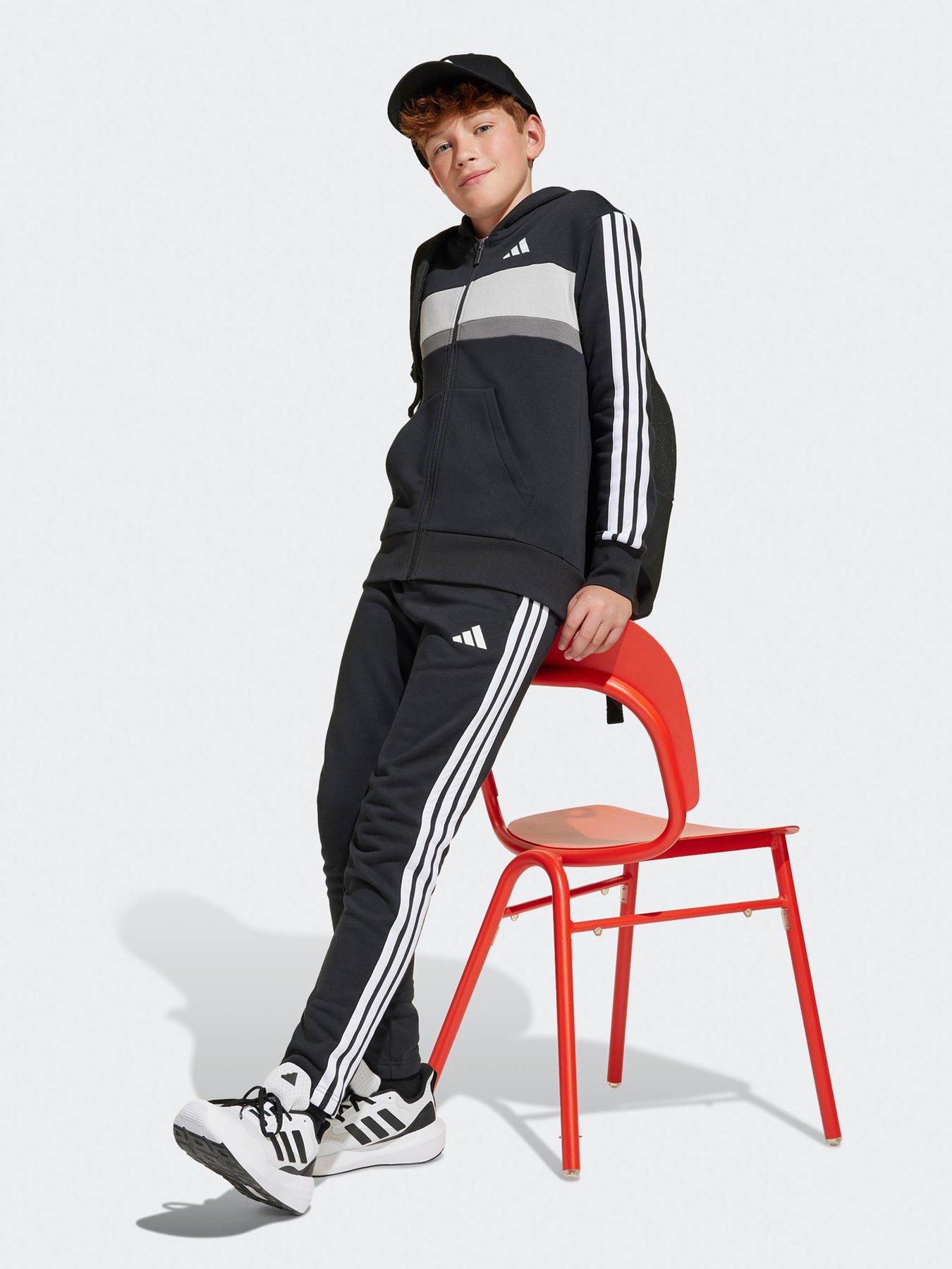 adidas-sportswear-junior-boys-seasonal-essentials-tiberio-3-stripes-fleece-track-suit-blackoutfit