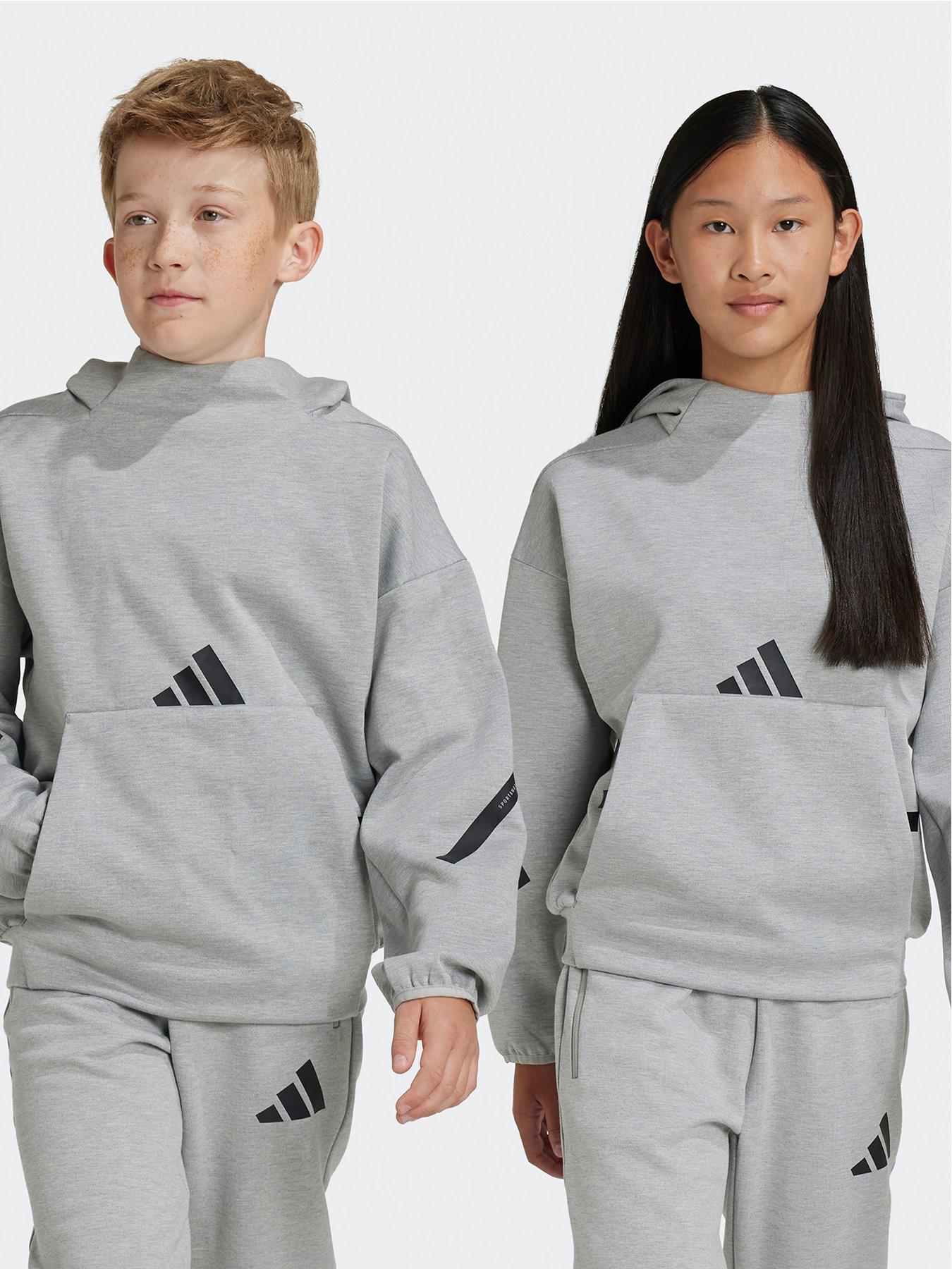 adidas-sportswear-junior-boys-zne-hoodie-greyfront