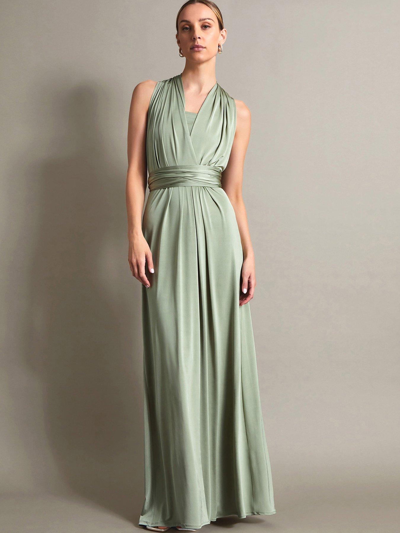 thea bridesmaid dress Thea Halter Chiffon Sleeveless Top - Multi Stripe main image 1