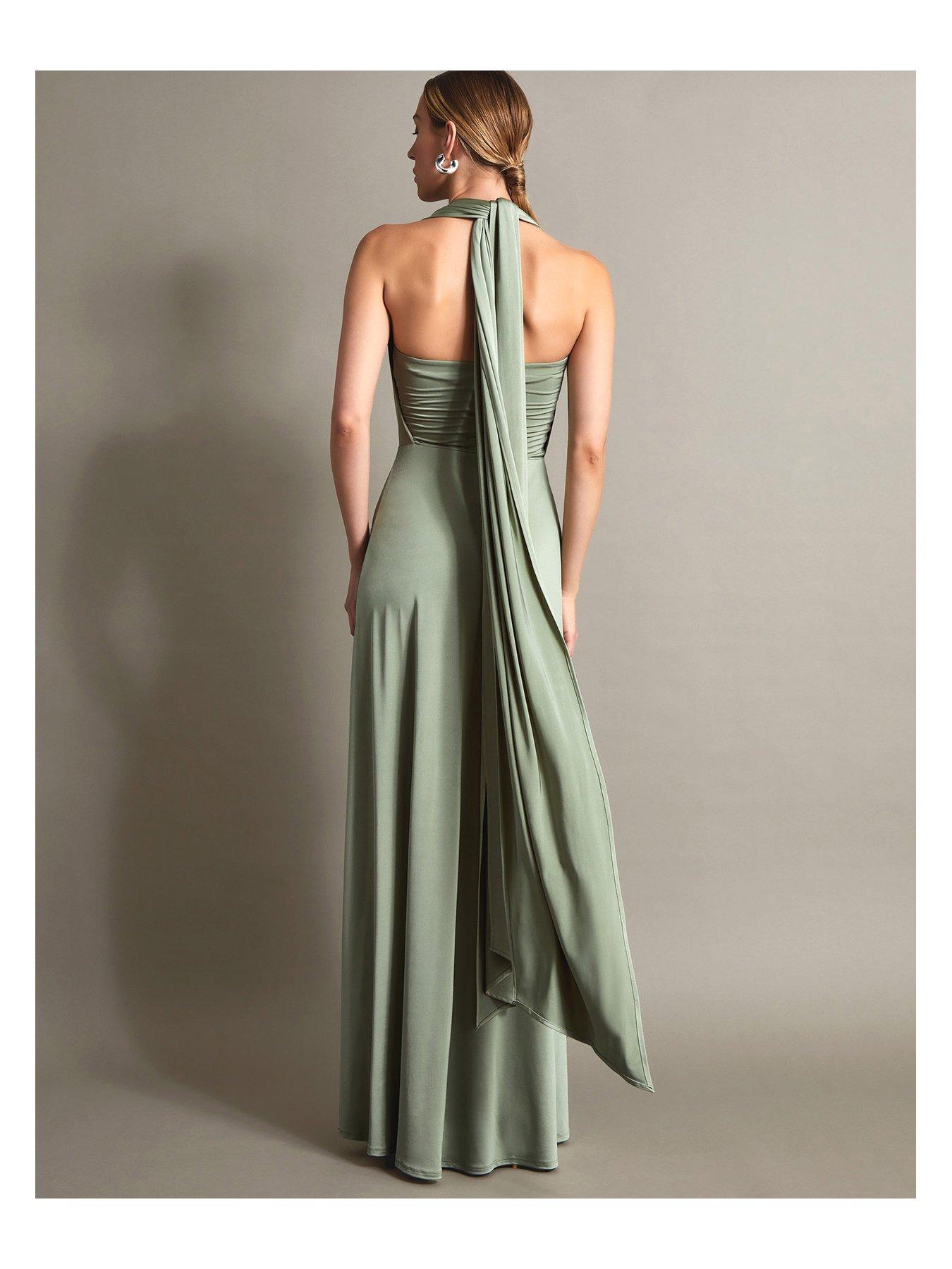 shimmer bridesmaid dresses Shimmer V Neck Floor Length Bridesmaid Dress With Spaghetti Straps main image 0