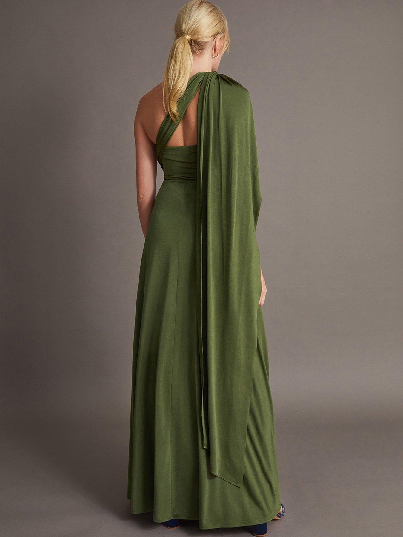 Image 2 of 5 of Monsoon Thea Multiway Bridesmaid Dress - Green