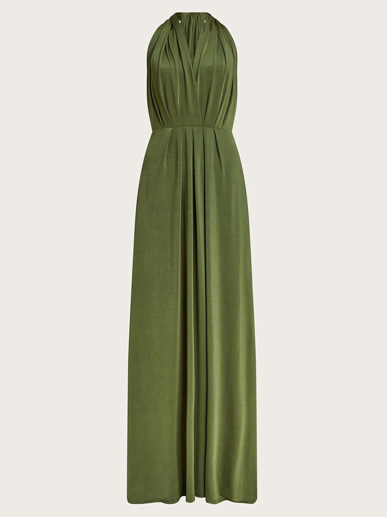 Image 3 of 5 of Monsoon Thea Multiway Bridesmaid Dress - Green