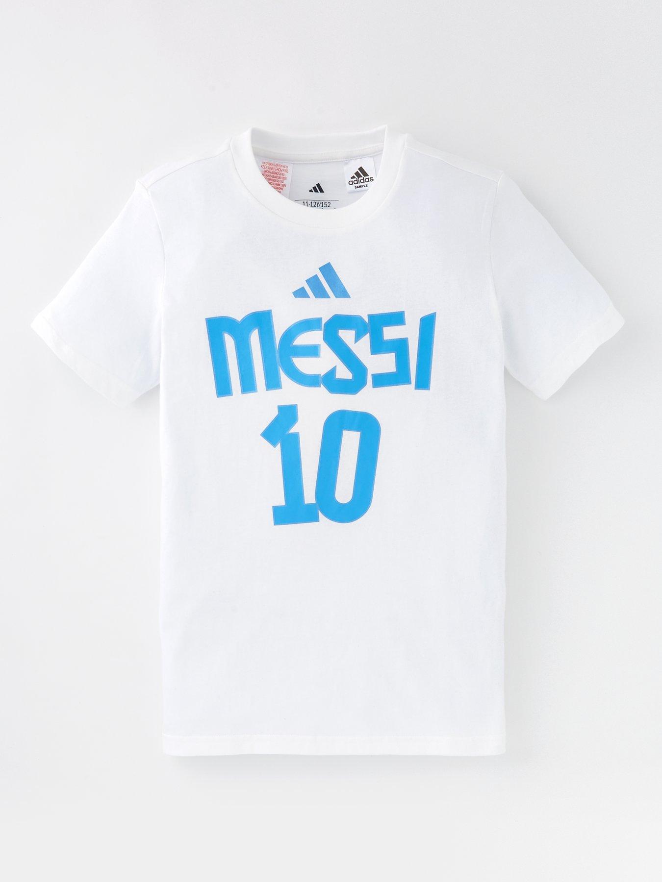 Image of adidas Junior Messi Name And Number Tee - White