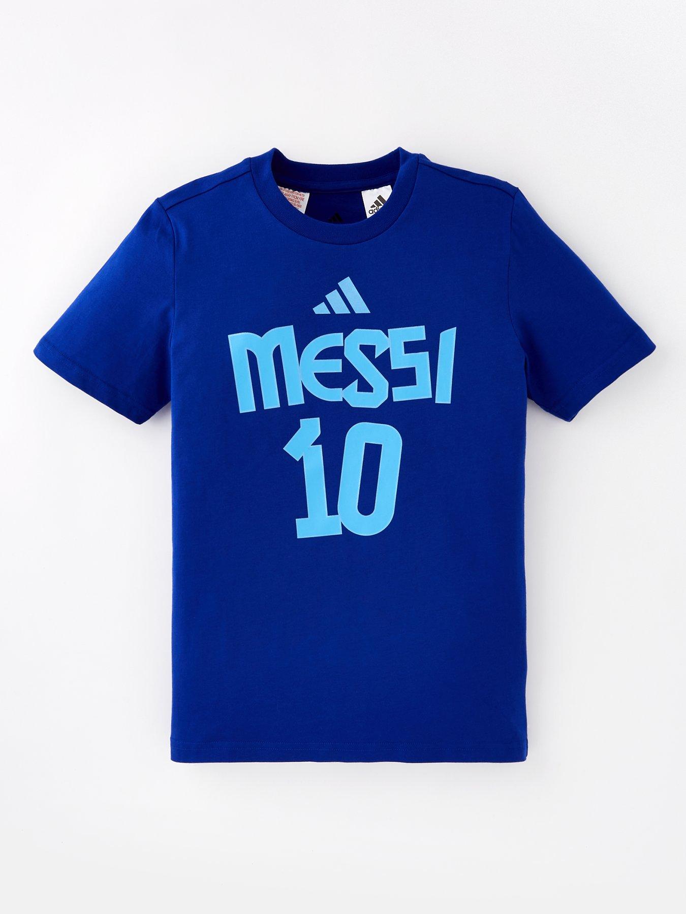 Image of adidas Junior Messi Name And Number Tee -blue